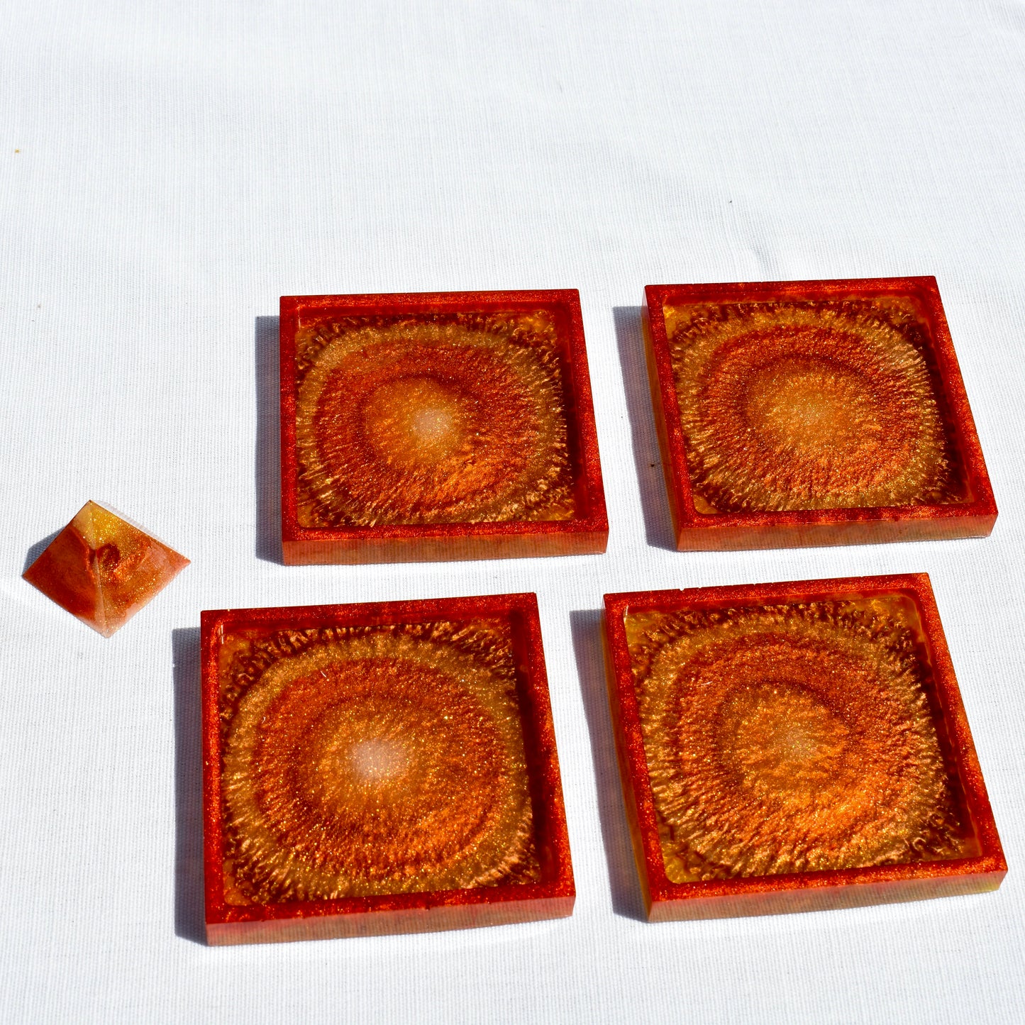 Fall Themed Coaster Set β’ Autumn Vibes Square Coasters π Thanksgiving Coaster Set