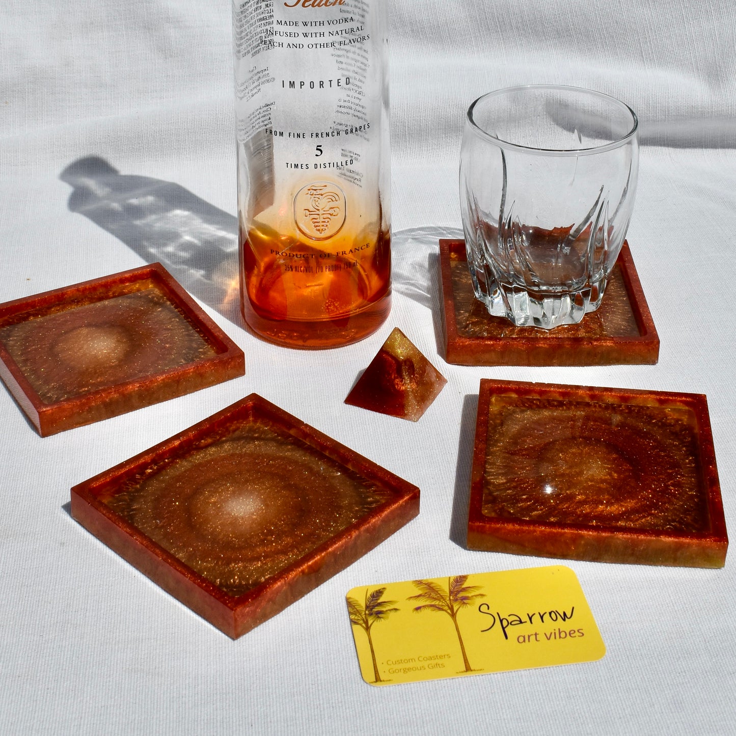 Fall Themed Coaster Set β’ Autumn Vibes Square Coasters π Thanksgiving Coaster Set