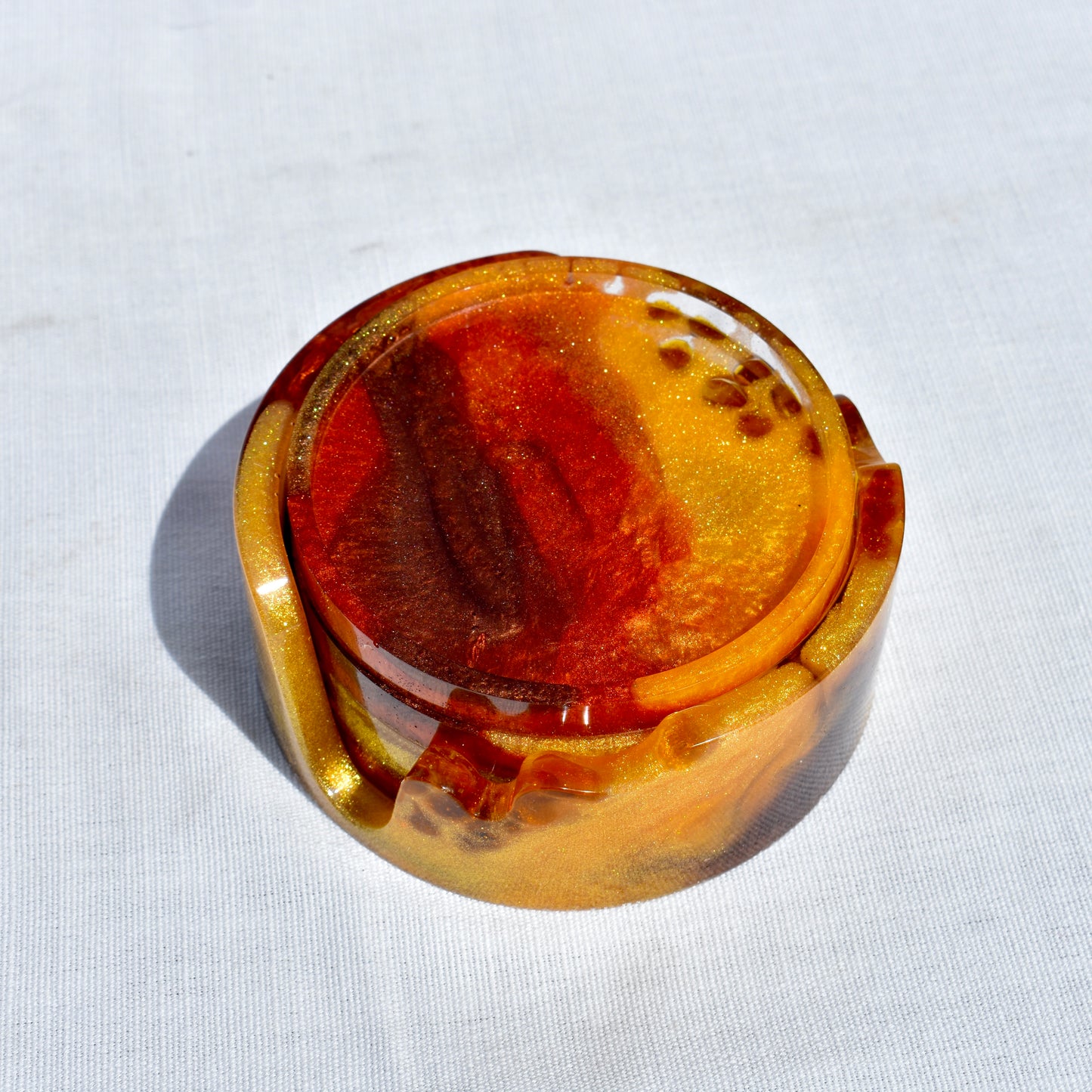 Fall Coasters with Fancy Holder ๐ Autumn Coasters with Wavy Holder