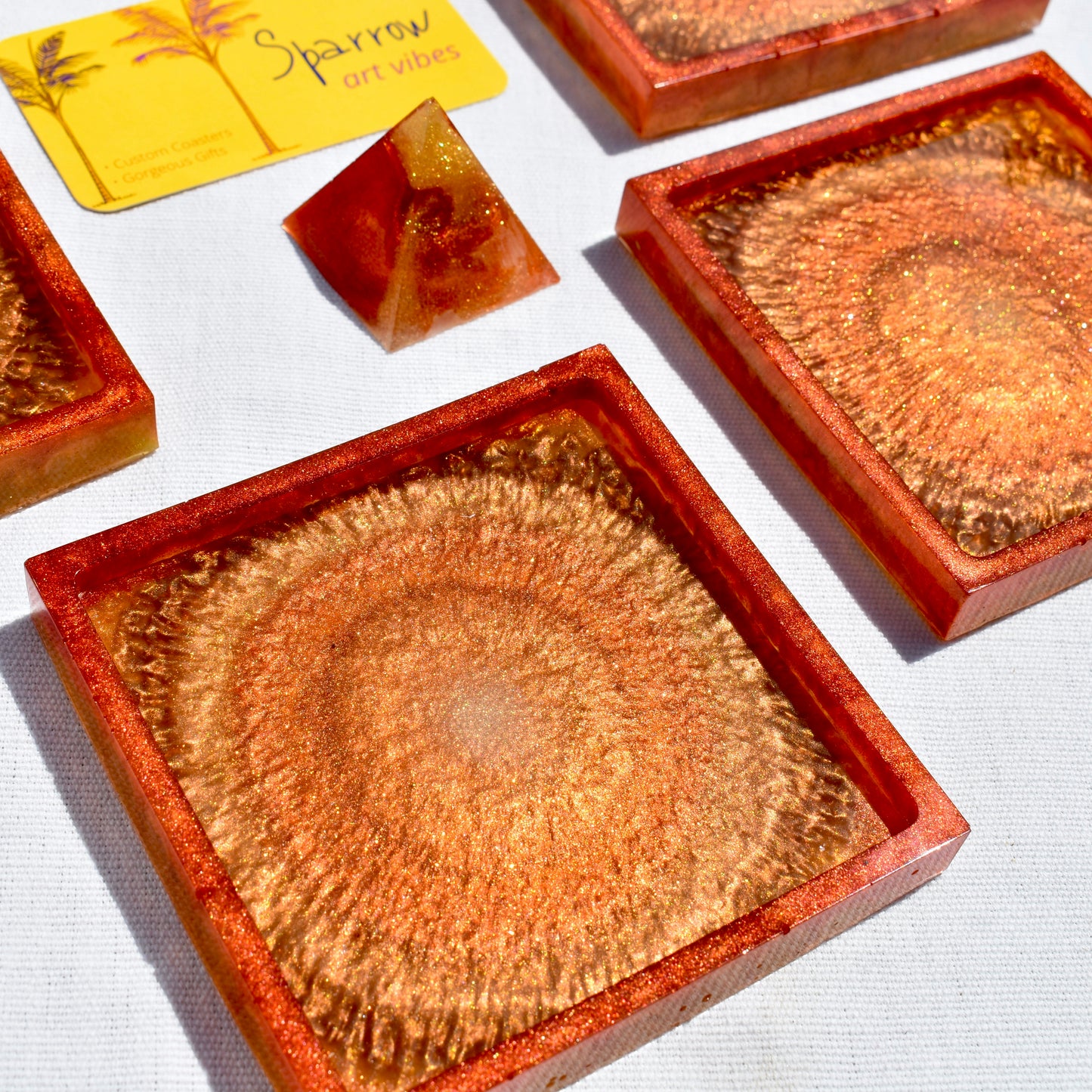 Fall Themed Coaster Set β’ Autumn Vibes Square Coasters π Thanksgiving Coaster Set