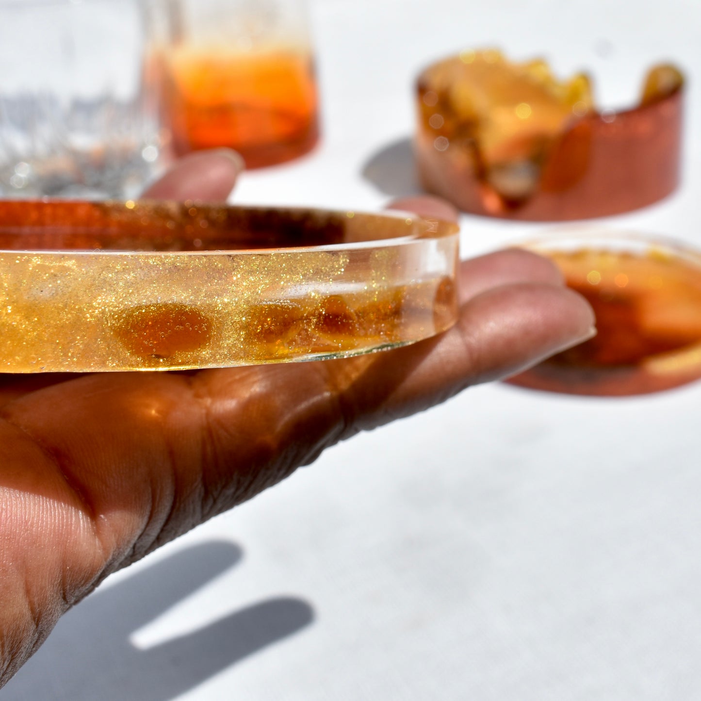 Fall Coasters with Fancy Holder ๐ Autumn Coasters with Wavy Holder