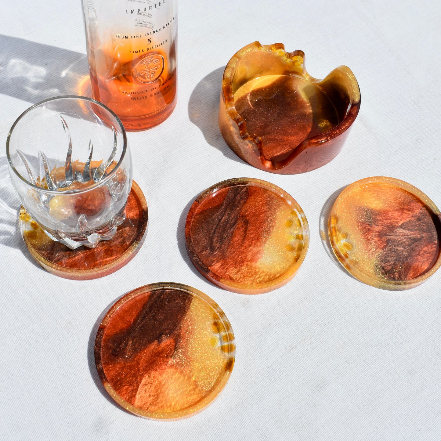 Fall Coasters with Fancy Holder ๐ Autumn Coasters with Wavy Holder