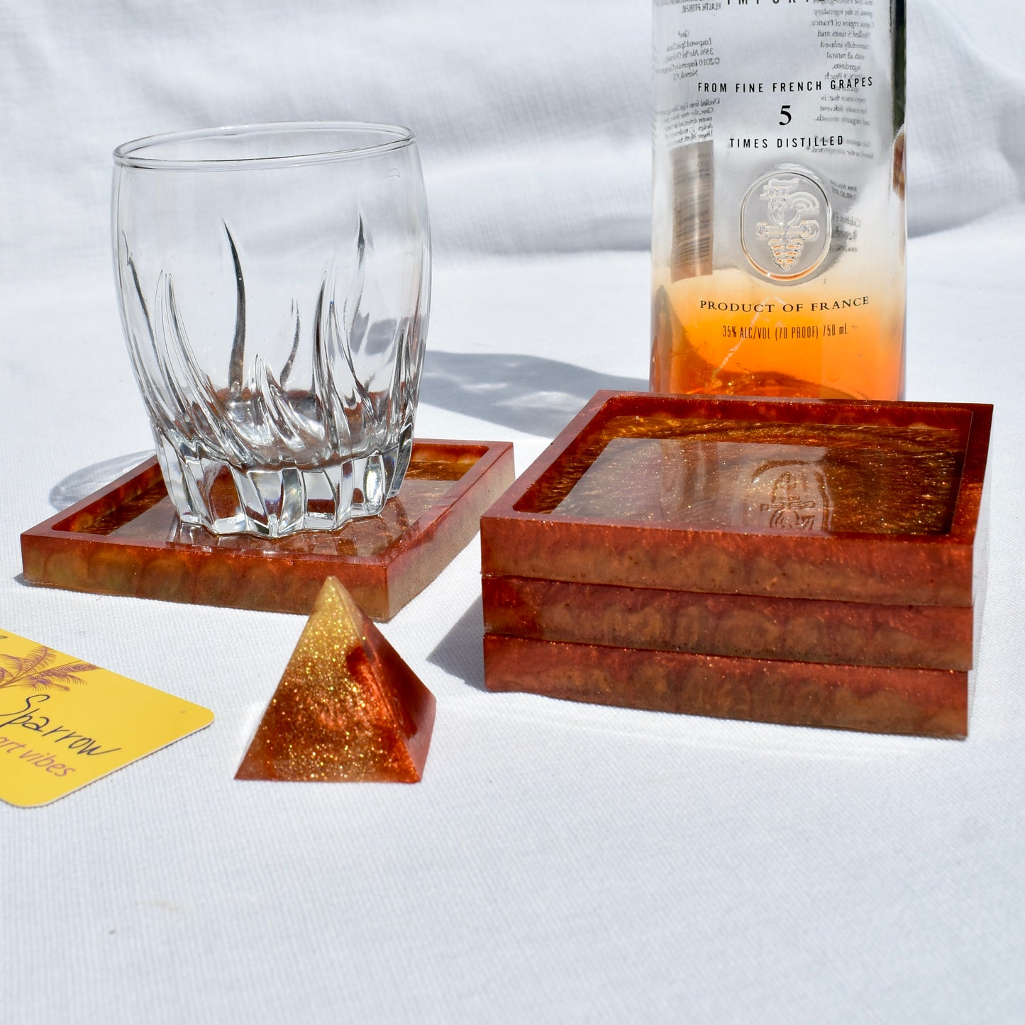 Fall Themed Coaster Set β’ Autumn Vibes Square Coasters π Thanksgiving Coaster Set