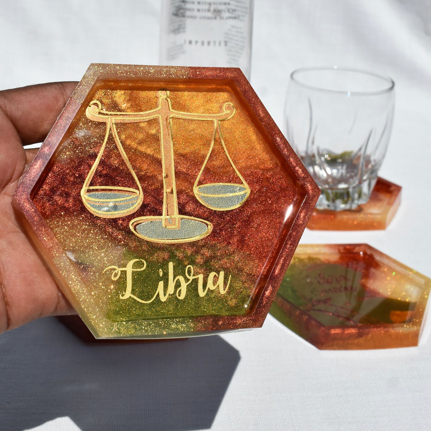 Libra Birthday Coasters • September Birthday Coasters • Personalized Birthday Coasters