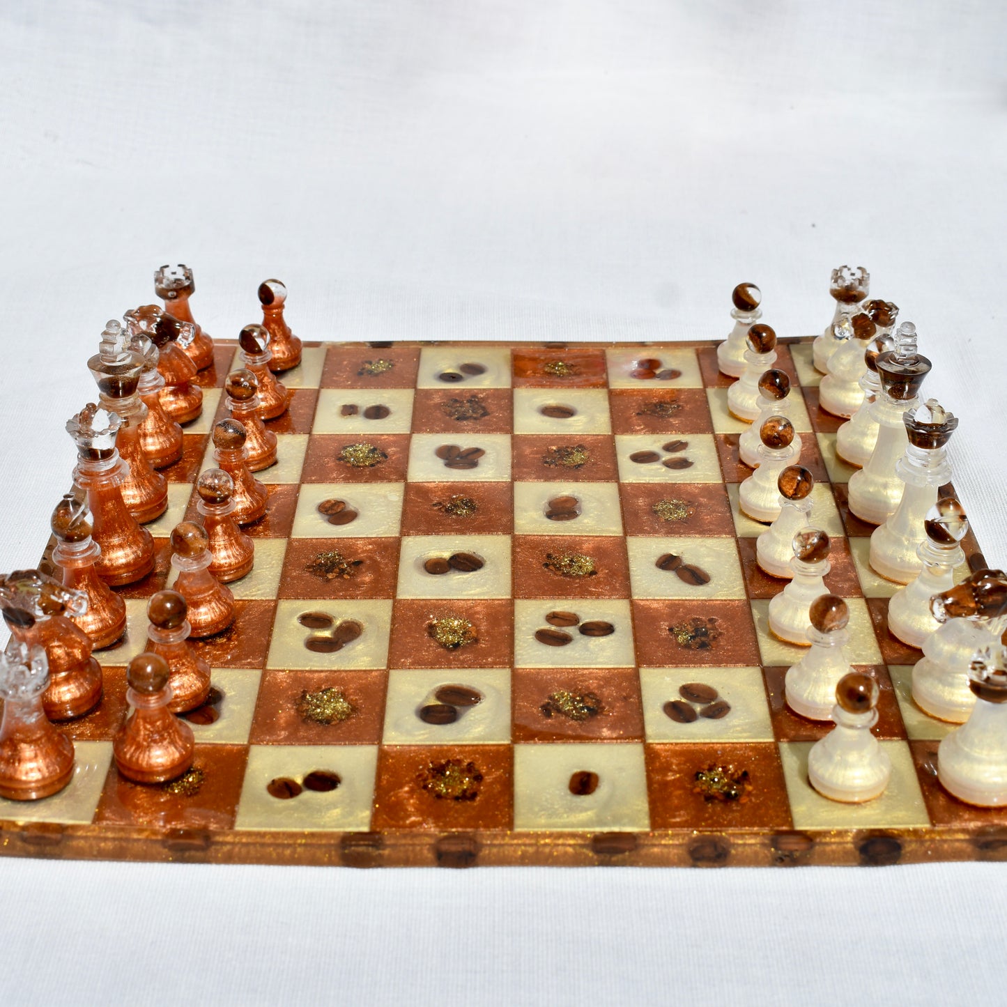 Coffee Bean Chess/Checkers Set ☕️ Coffee Lover Chess/Checkers Set