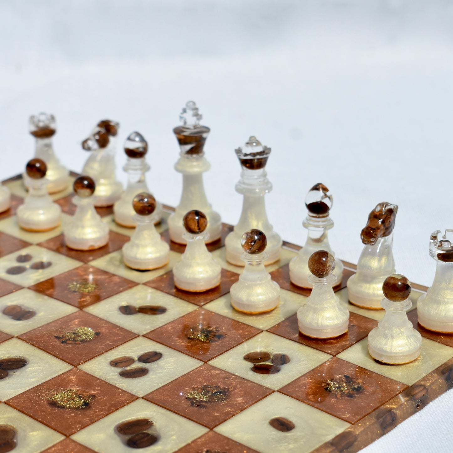 Coffee Bean Chess/Checkers Set ☕️ Coffee Lover Chess/Checkers Set