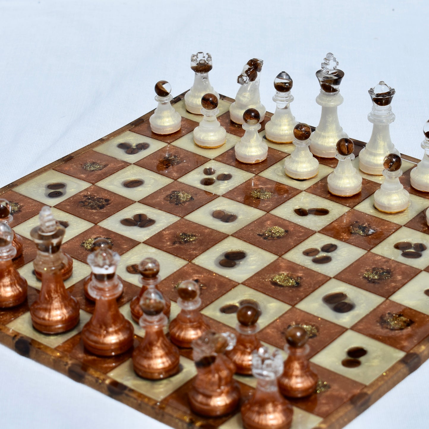 Coffee Bean Chess/Checkers Set ☕️ Coffee Lover Chess/Checkers Set