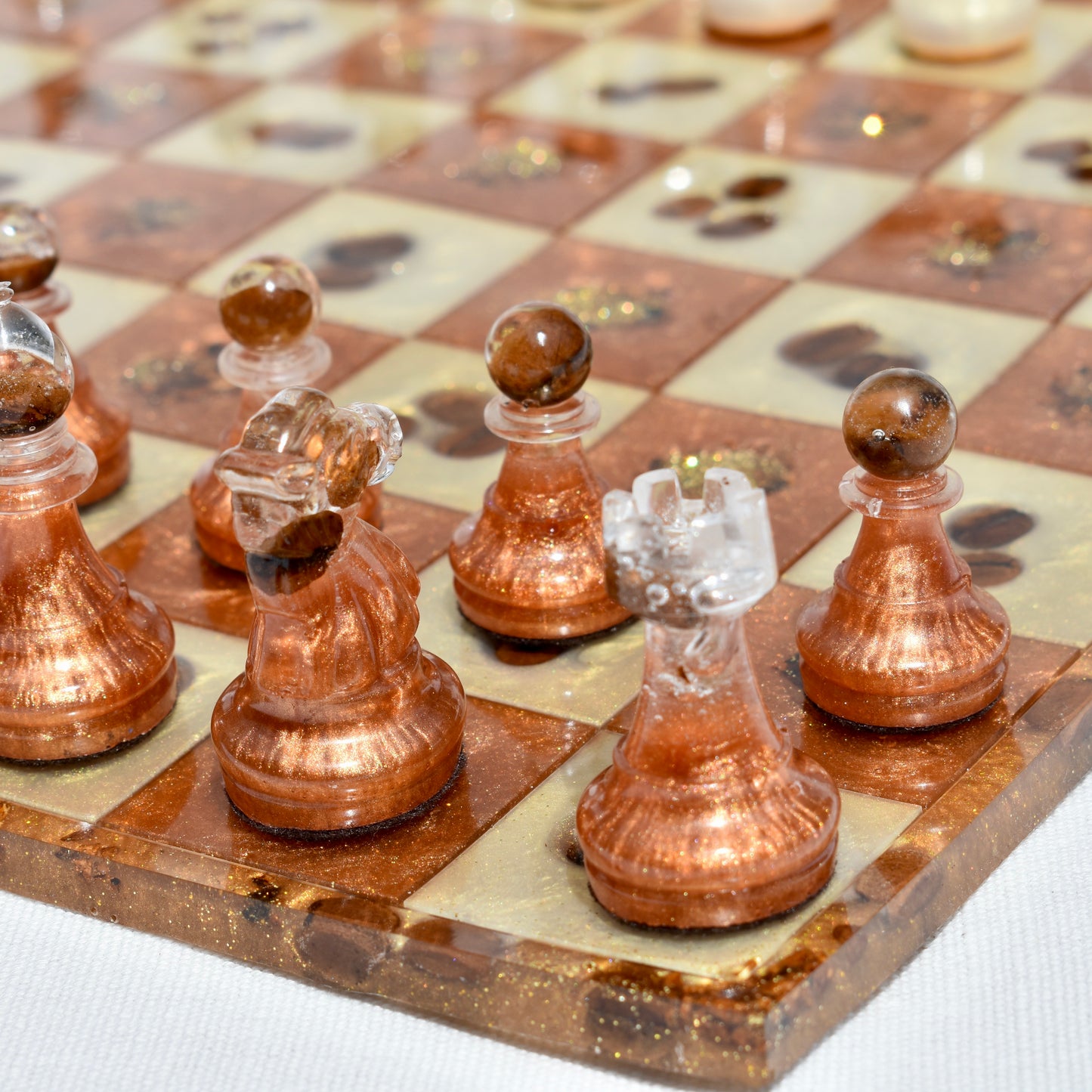 Coffee Bean Chess/Checkers Set ☕️ Coffee Lover Chess/Checkers Set