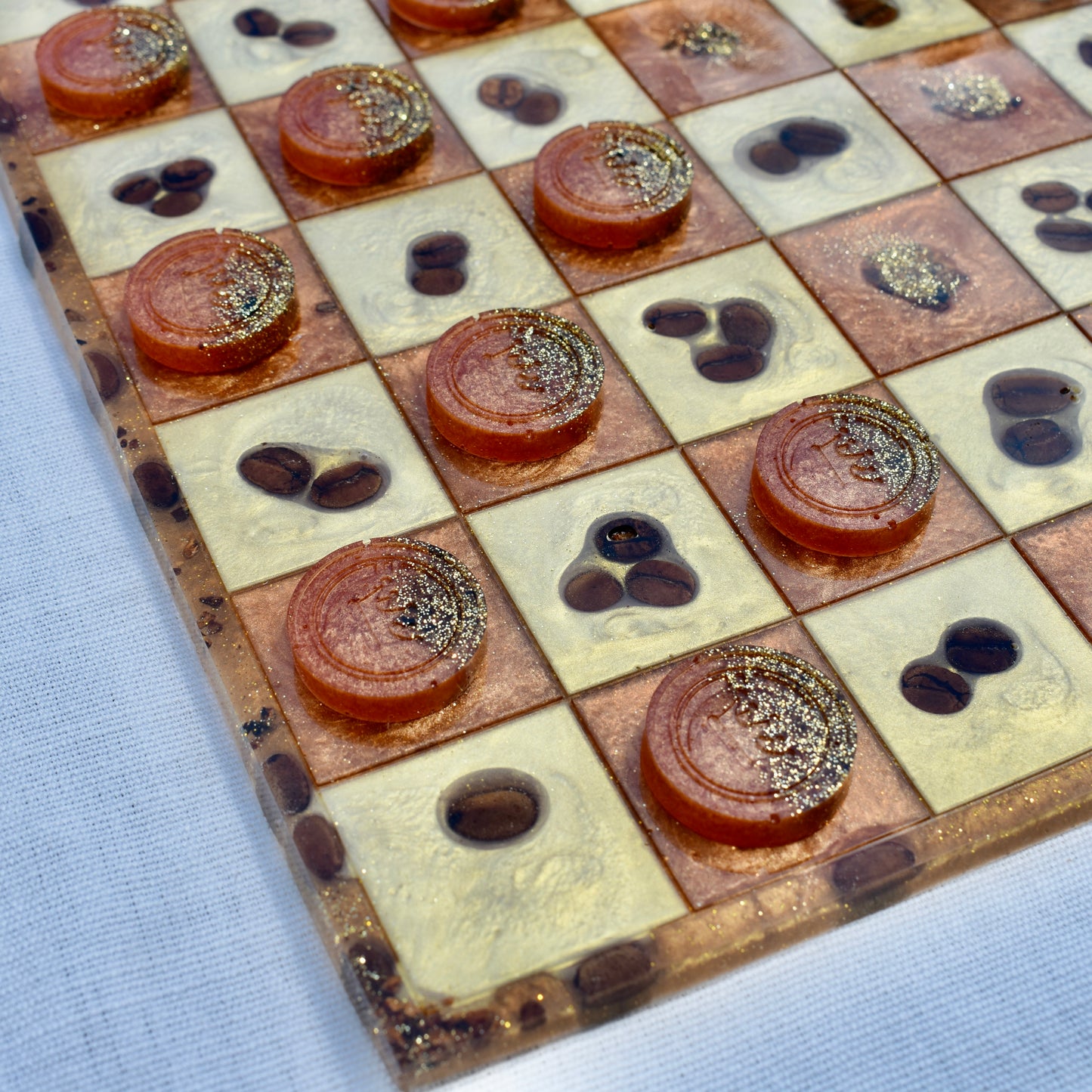Coffee Bean Chess/Checkers Set ☕️ Coffee Lover Chess/Checkers Set