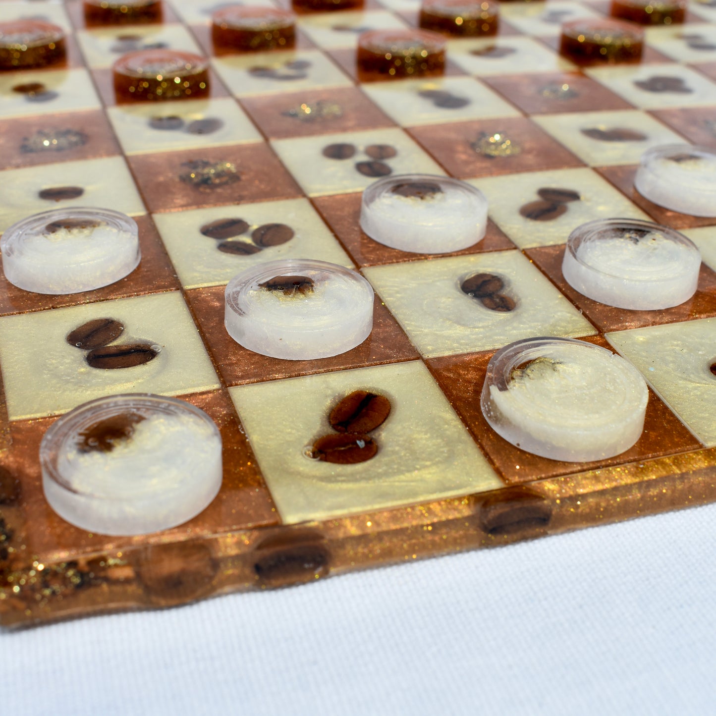 Coffee Bean Chess/Checkers Set ☕️ Coffee Lover Chess/Checkers Set