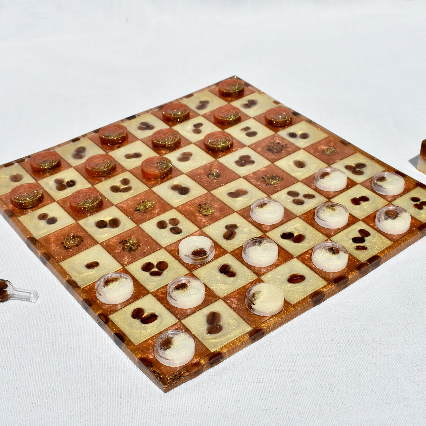 Coffee Bean Chess/Checkers Set ☕️ Coffee Lover Chess/Checkers Set