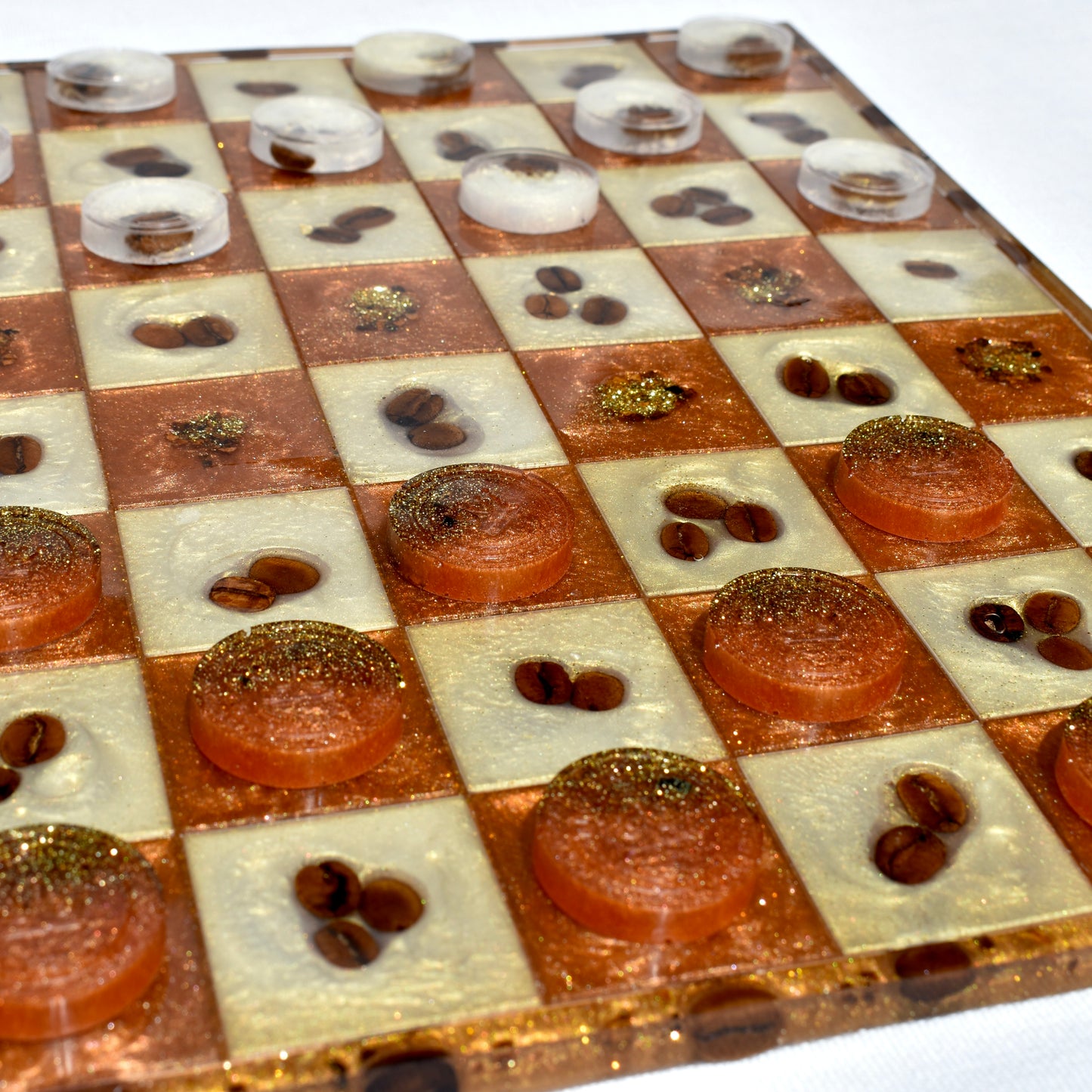Coffee Bean Chess/Checkers Set ☕️ Coffee Lover Chess/Checkers Set