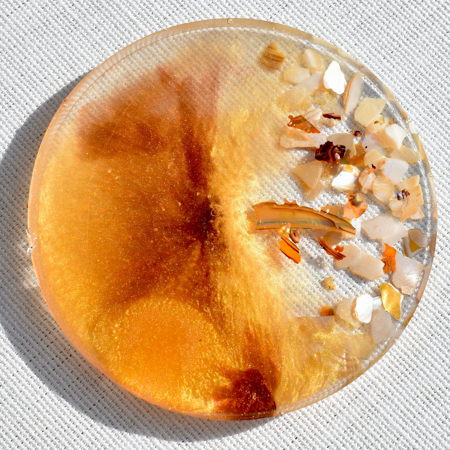 Seashell Coasters with Holder (Assorted Colors)