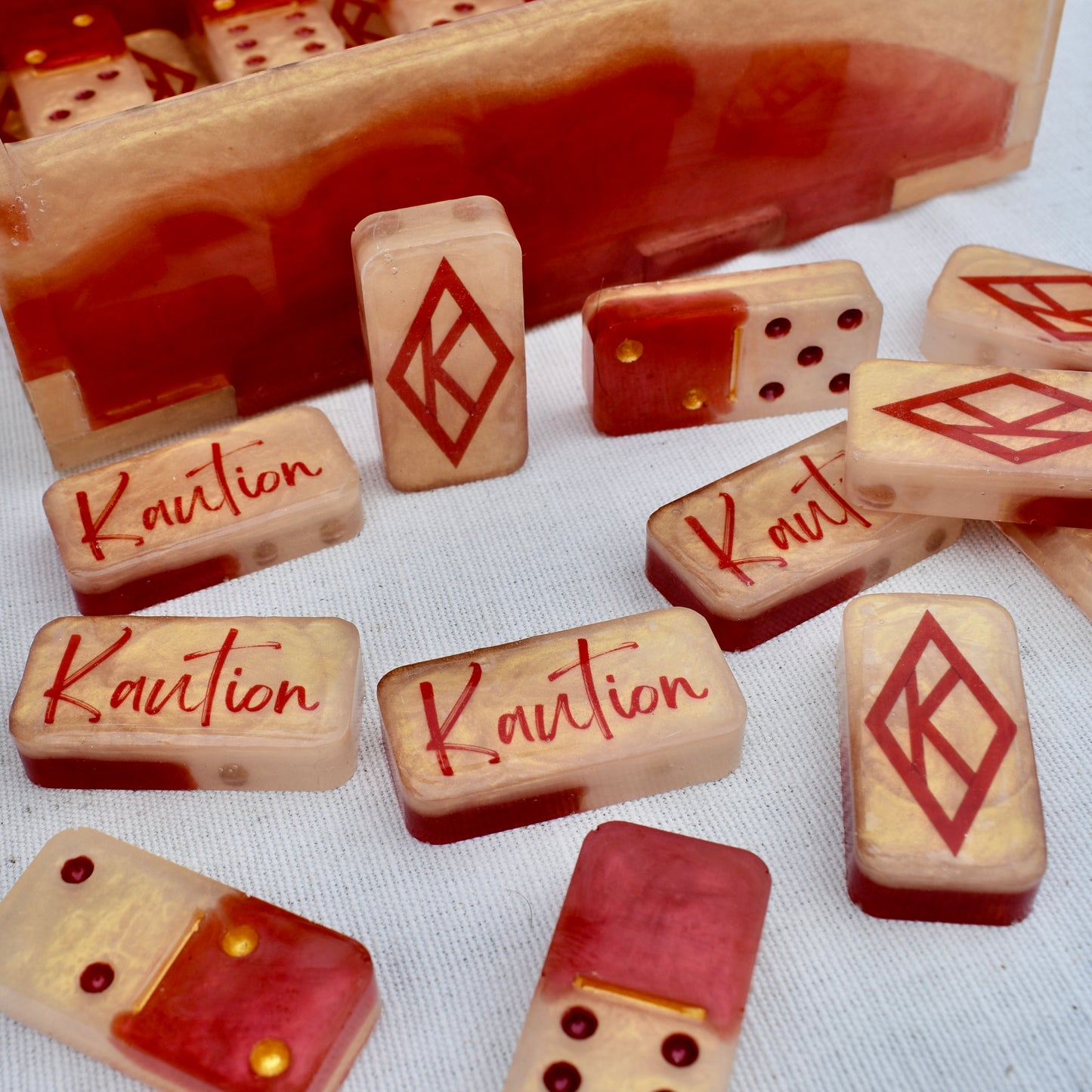 Greek Letter(s) Personalized Domino Gift Set • Fraternity Dominoes