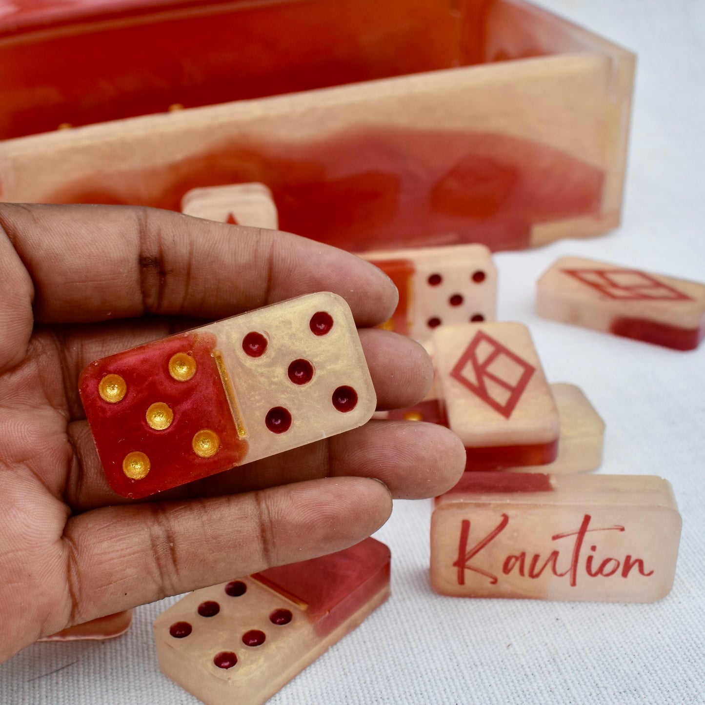 Greek Letter(s) Personalized Domino Gift Set • Fraternity Dominoes