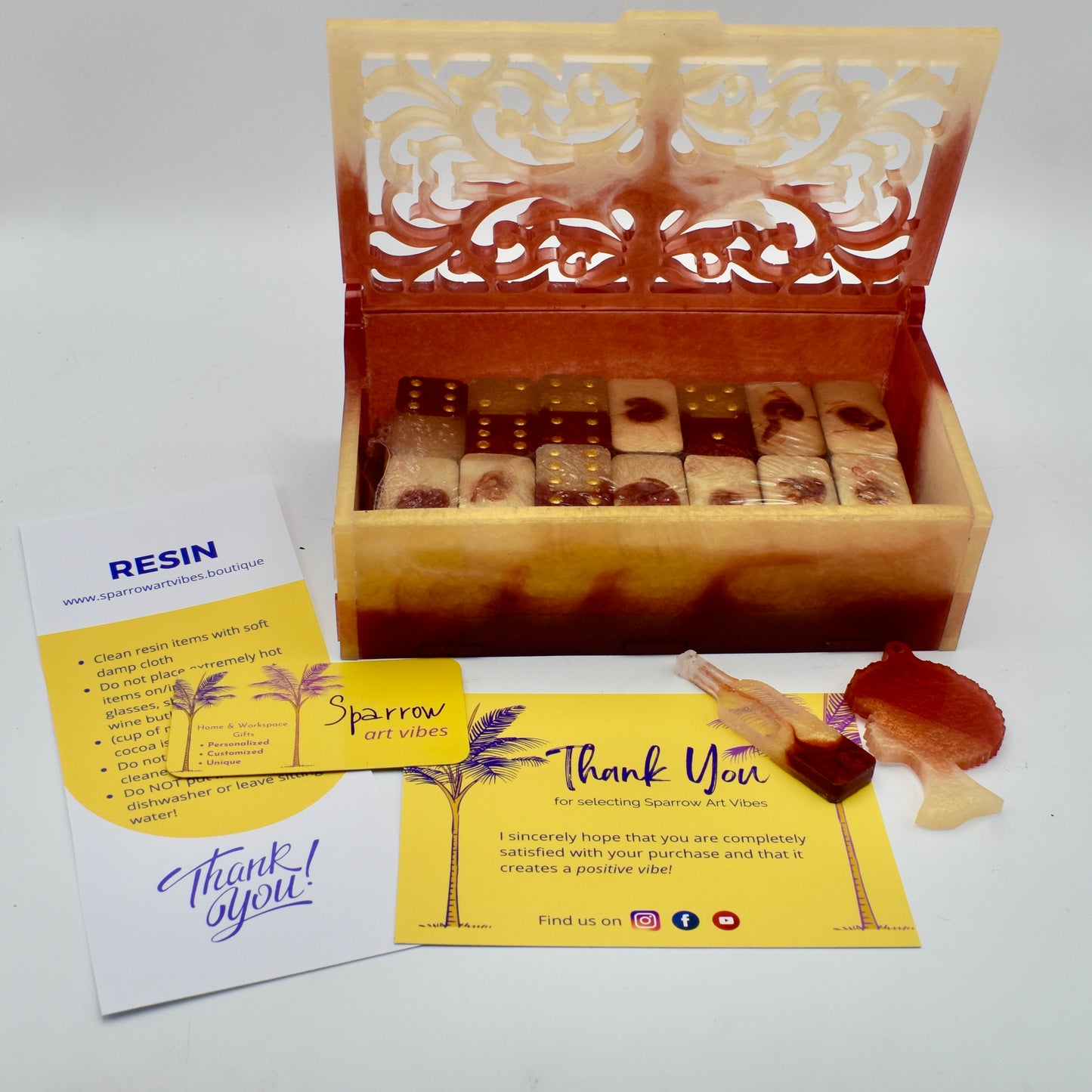 Greek Letter(s) Personalized Domino Gift Set • Fraternity Dominoes