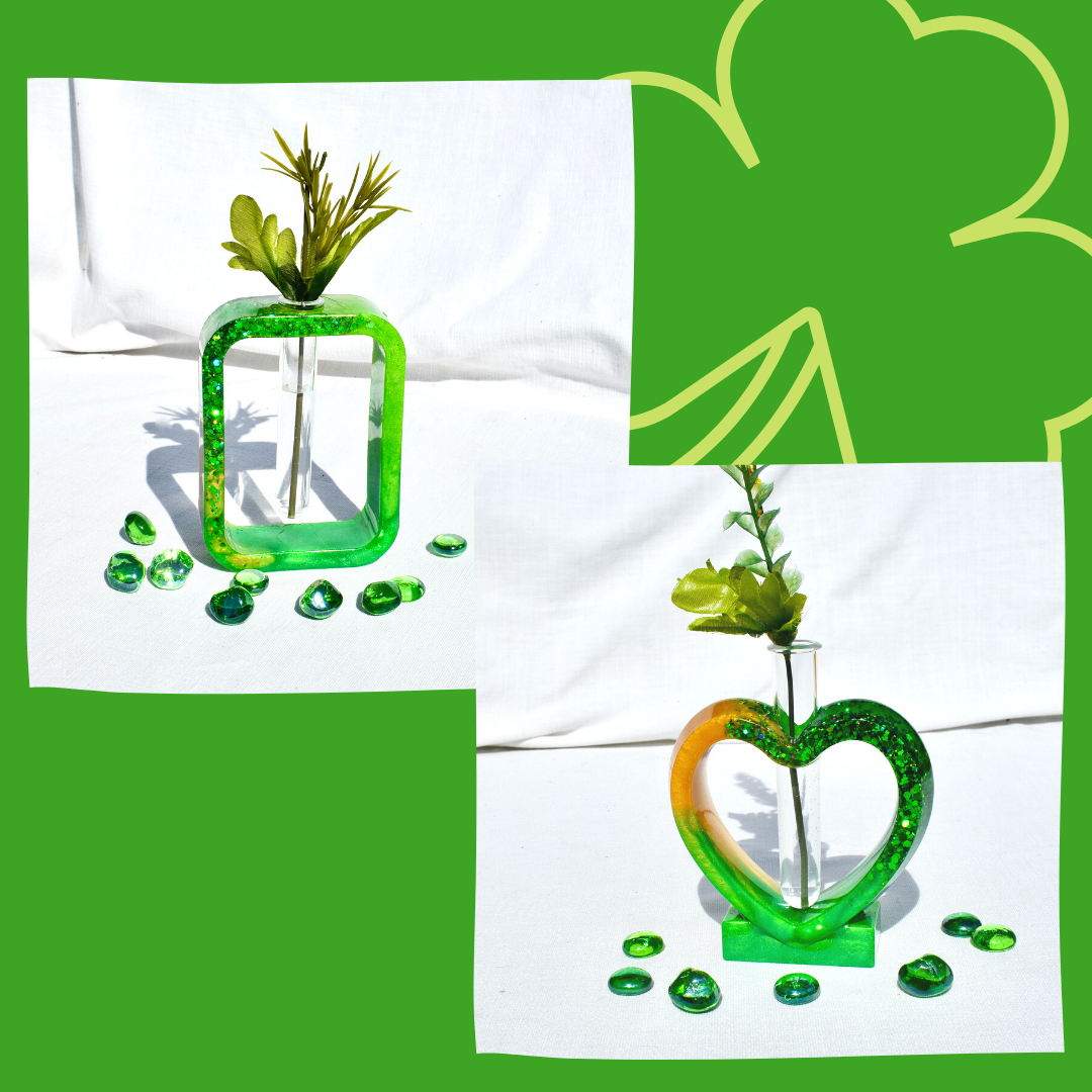 Irish Themed Propagation Vase (2-piece set) • Hydroponic Plant Cutting Vase