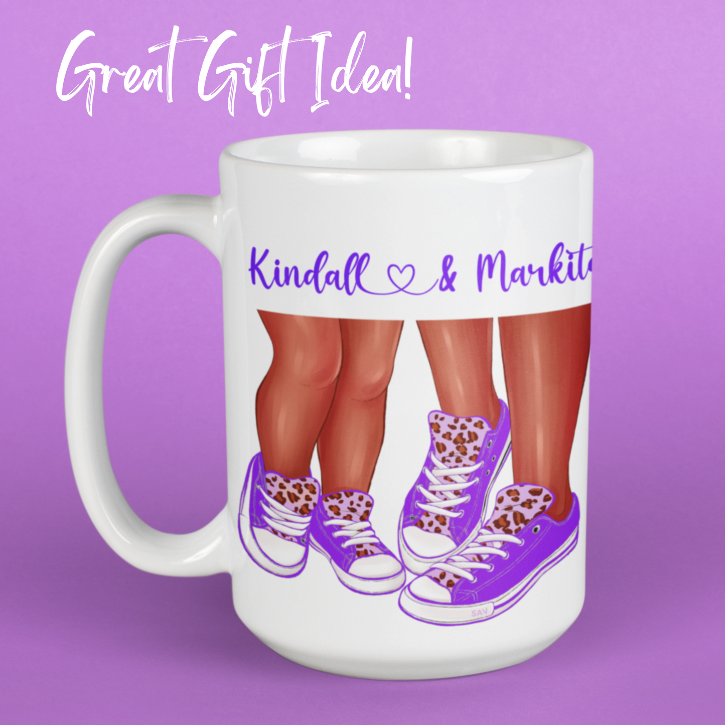 Mom and Daughter Personalized Coffee Mug • Mother’s Day Coffee Mug Gift • Sneaker Mom Mug