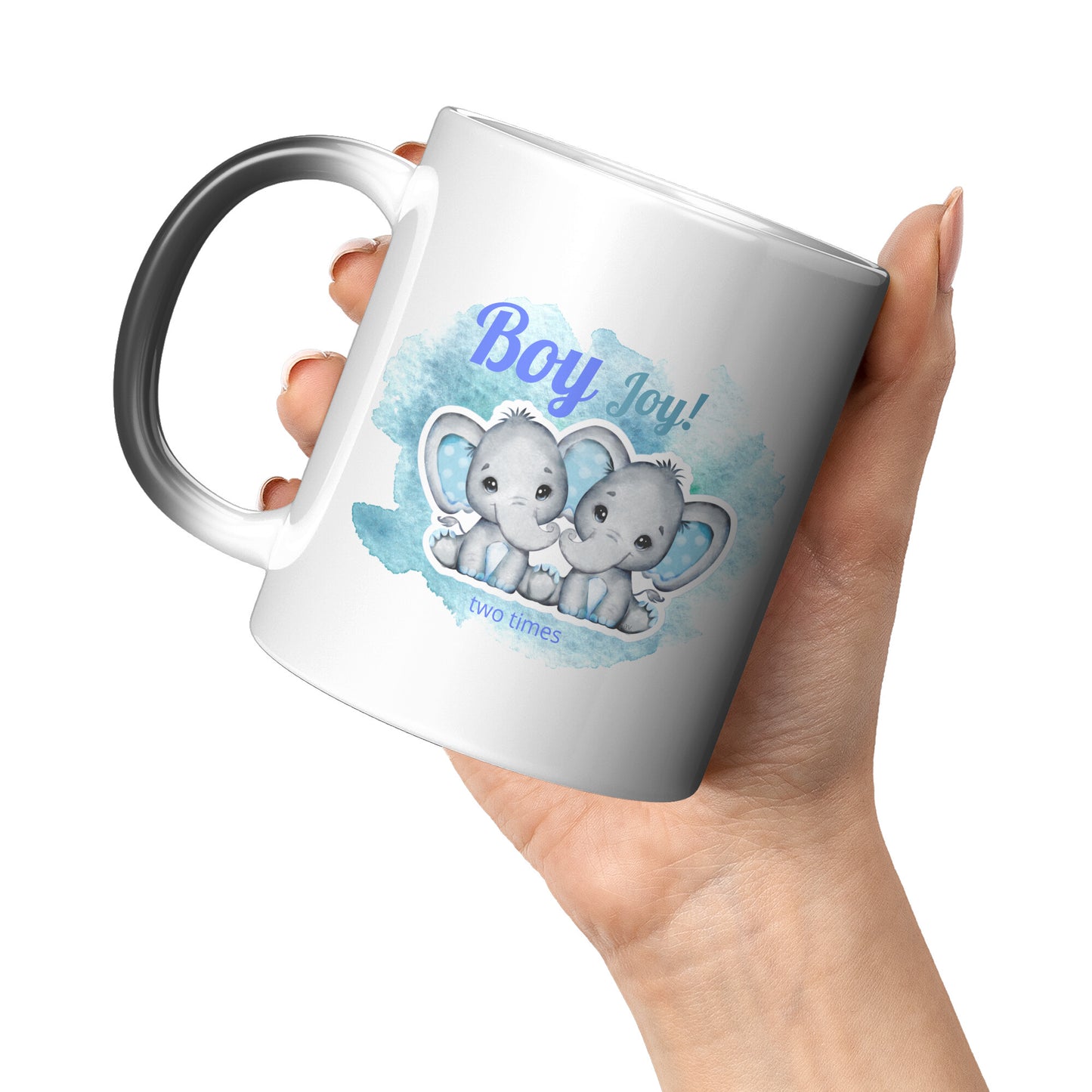 Twin Boys “Magic” Gender Reveal Mug • Boy Joy 2x Coffee Mug • Twin Pregnancy Announcement Mug
