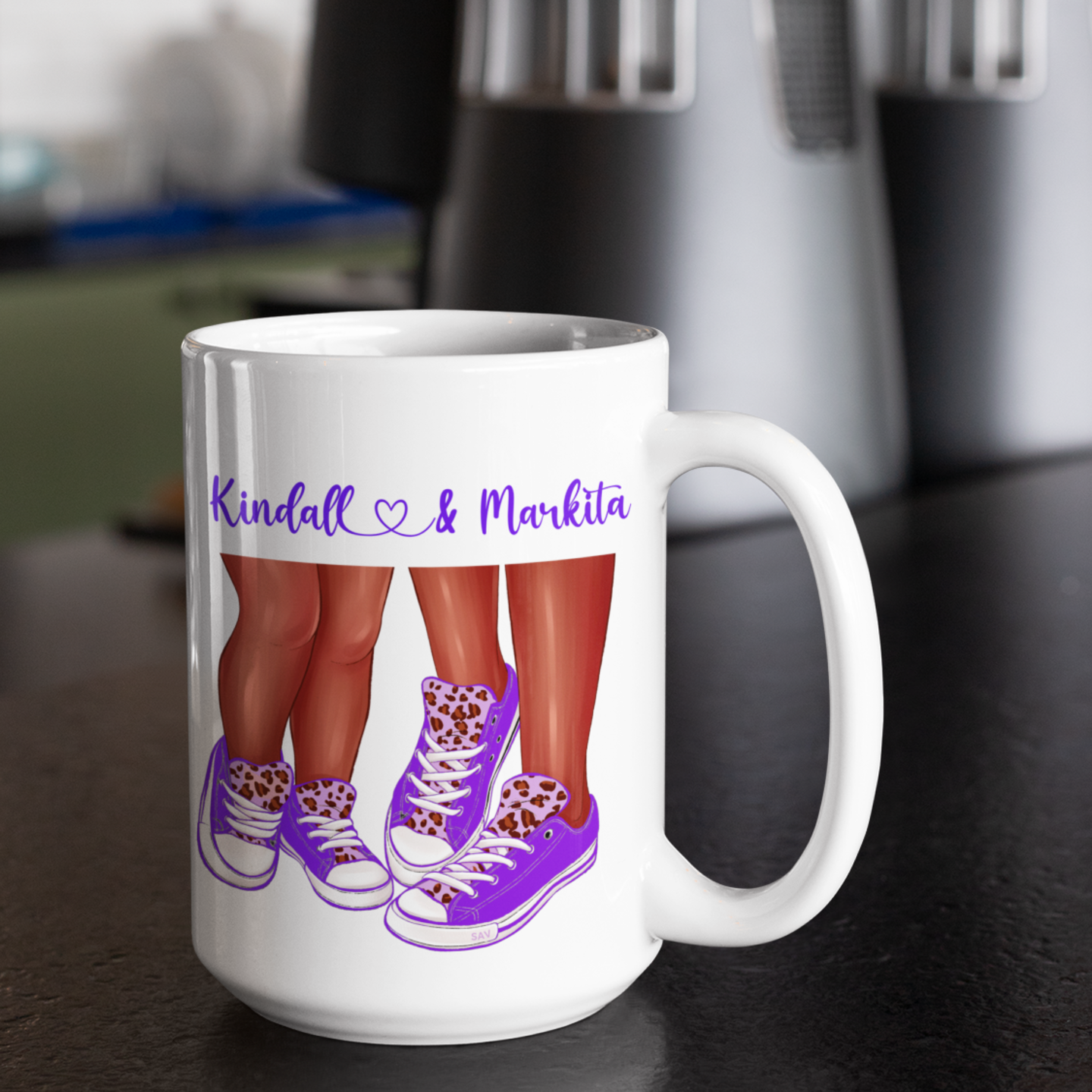 Mom and Daughter Personalized Coffee Mug • Mother’s Day Coffee Mug Gift • Sneaker Mom Mug