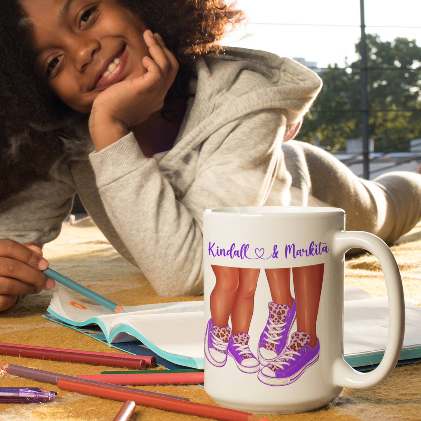 Mom and Daughter Personalized Coffee Mug • Mother’s Day Coffee Mug Gift • Sneaker Mom Mug