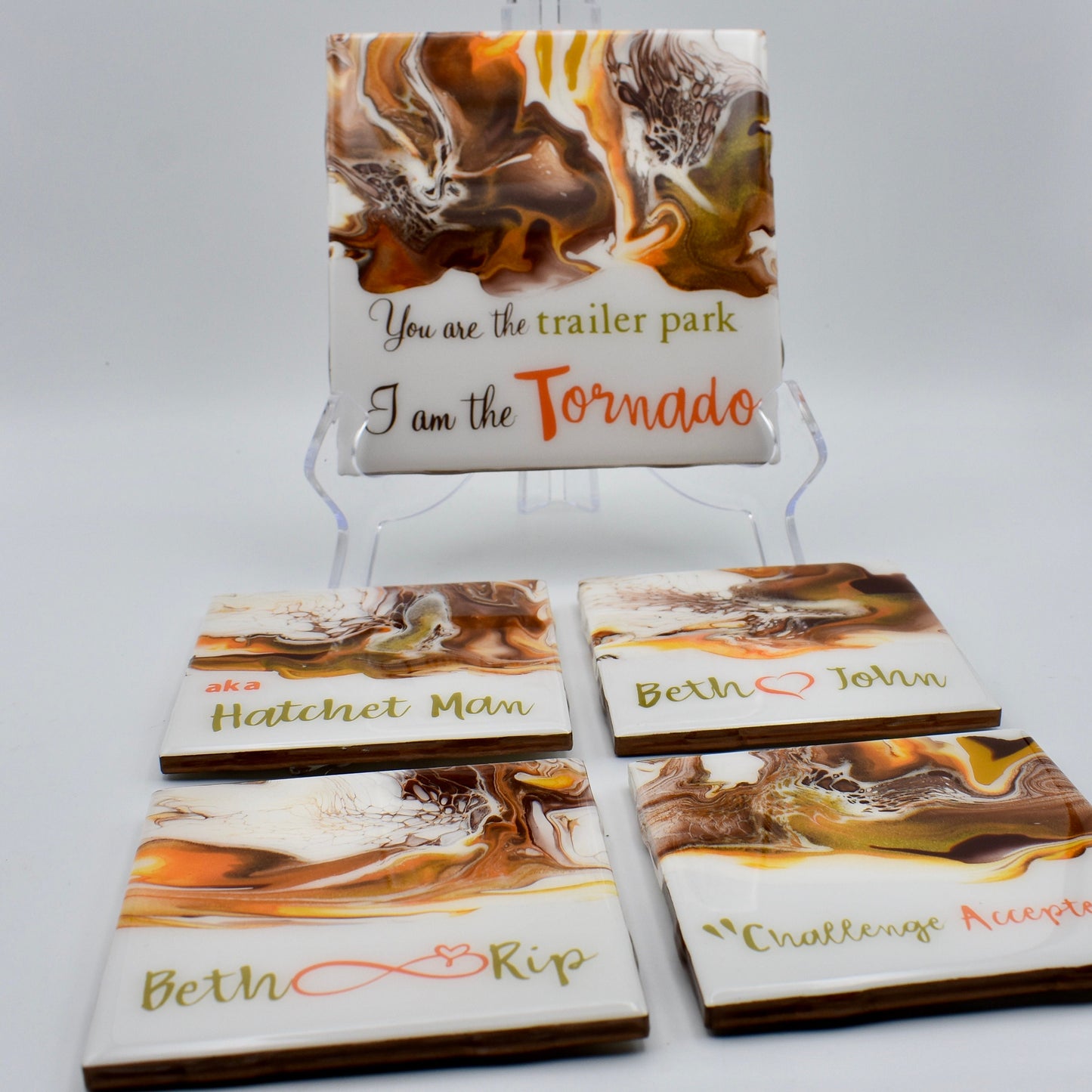 "I am the Tornado" Beth Dutton Coaster Set