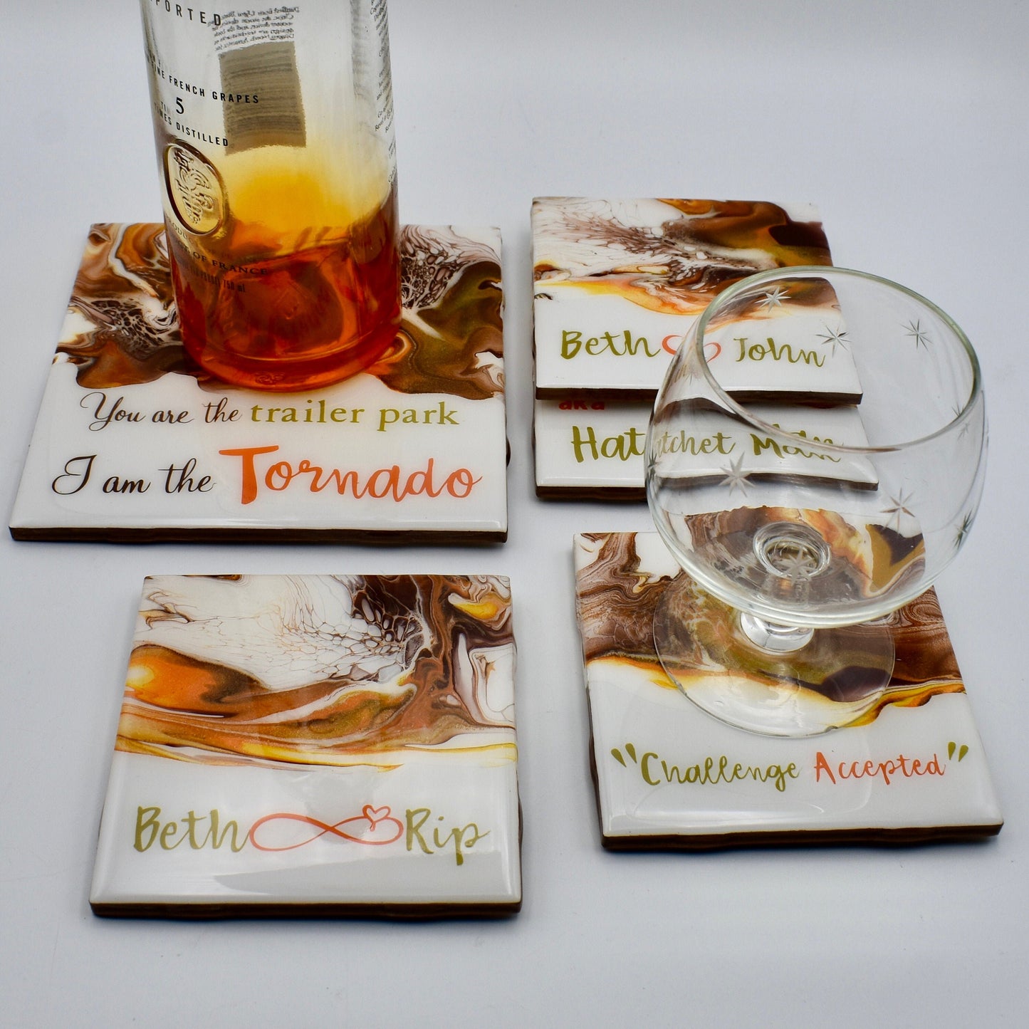 "I am the Tornado" Beth Dutton Coaster Set