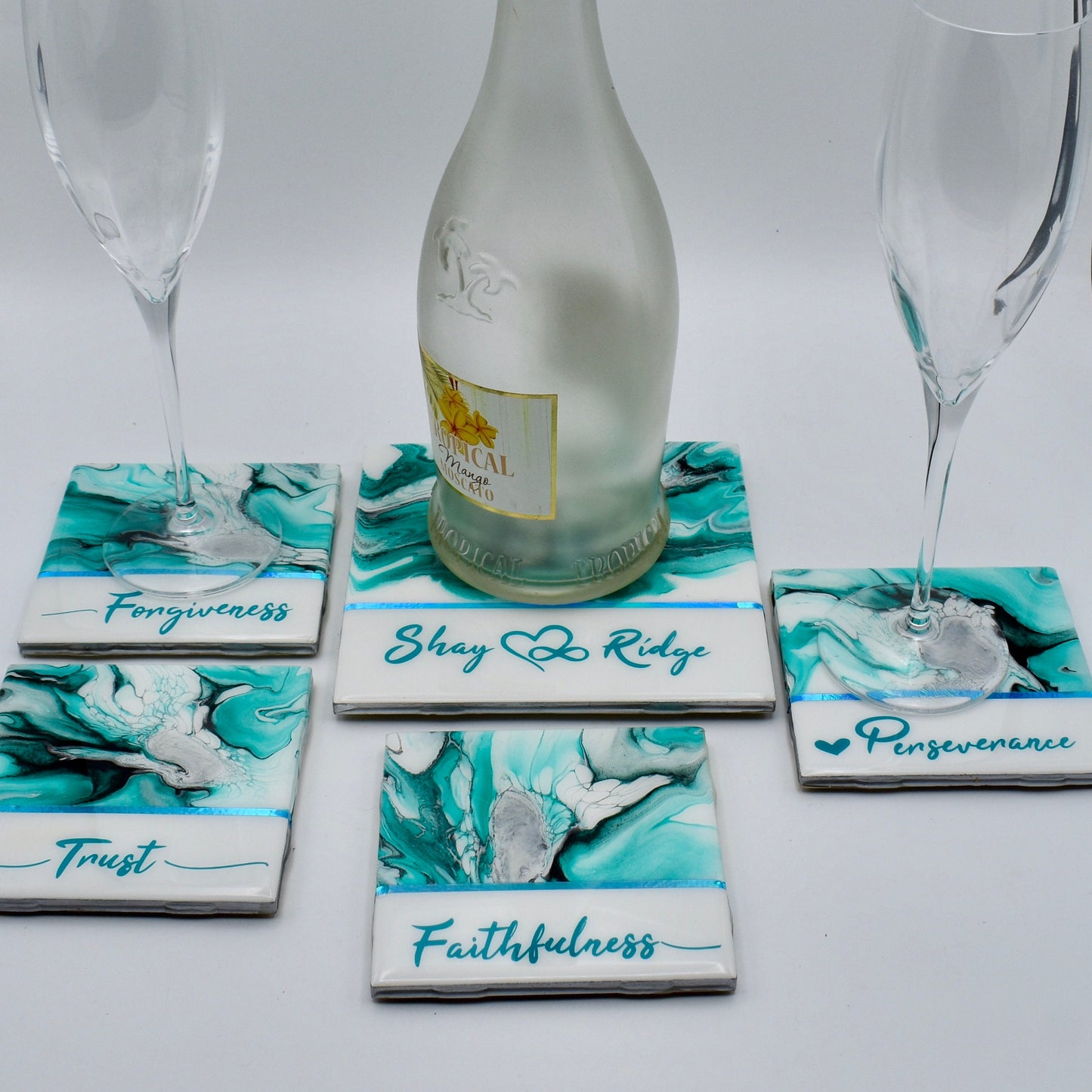 Personalized Wedding Trivet & Coaster Set – Keepsake Wedding Gift