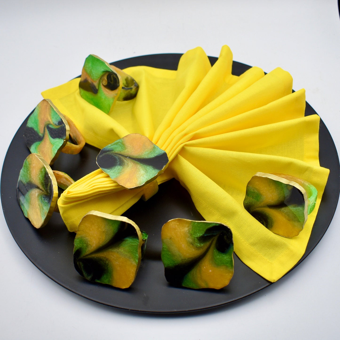 Jamaican Themed Napkin Rings (6)