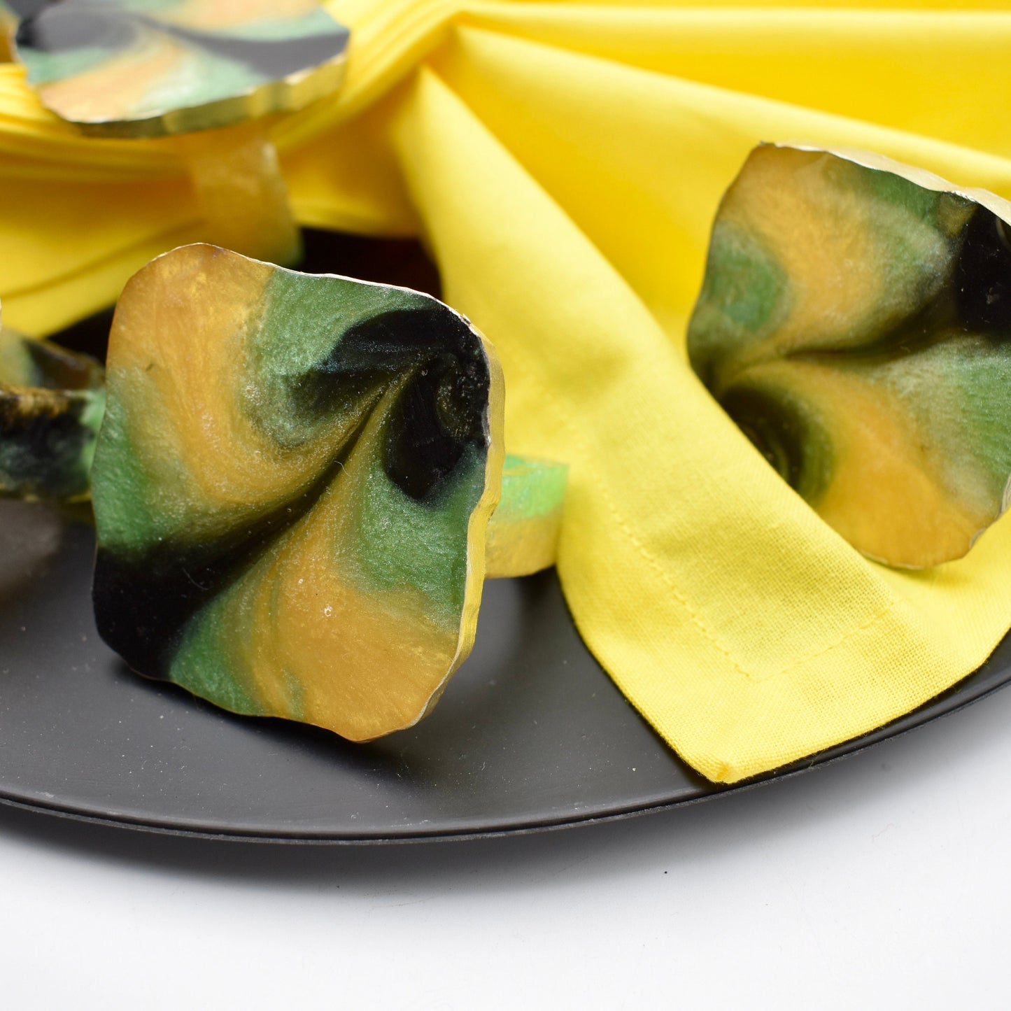 Jamaican Themed Napkin Rings (6)