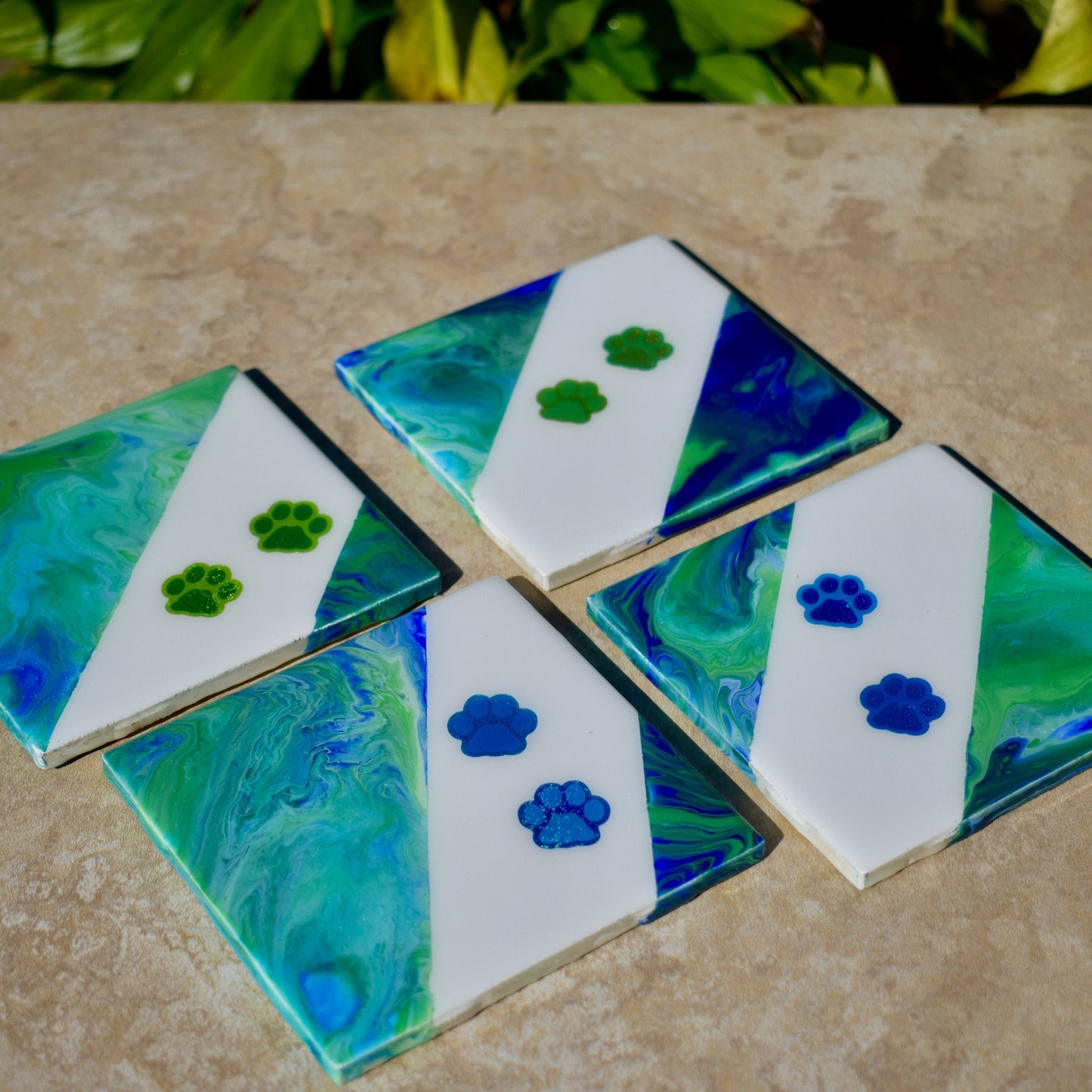 Dog Lover Ceramic Drink Coaster Set (asst. colors)