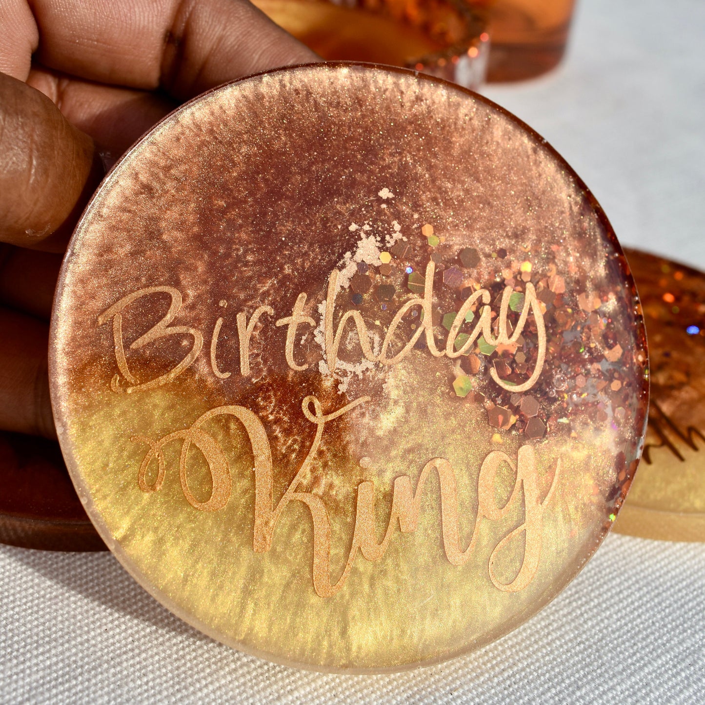 LEO - Personalized Birthday Zodiac Coasters with Holder