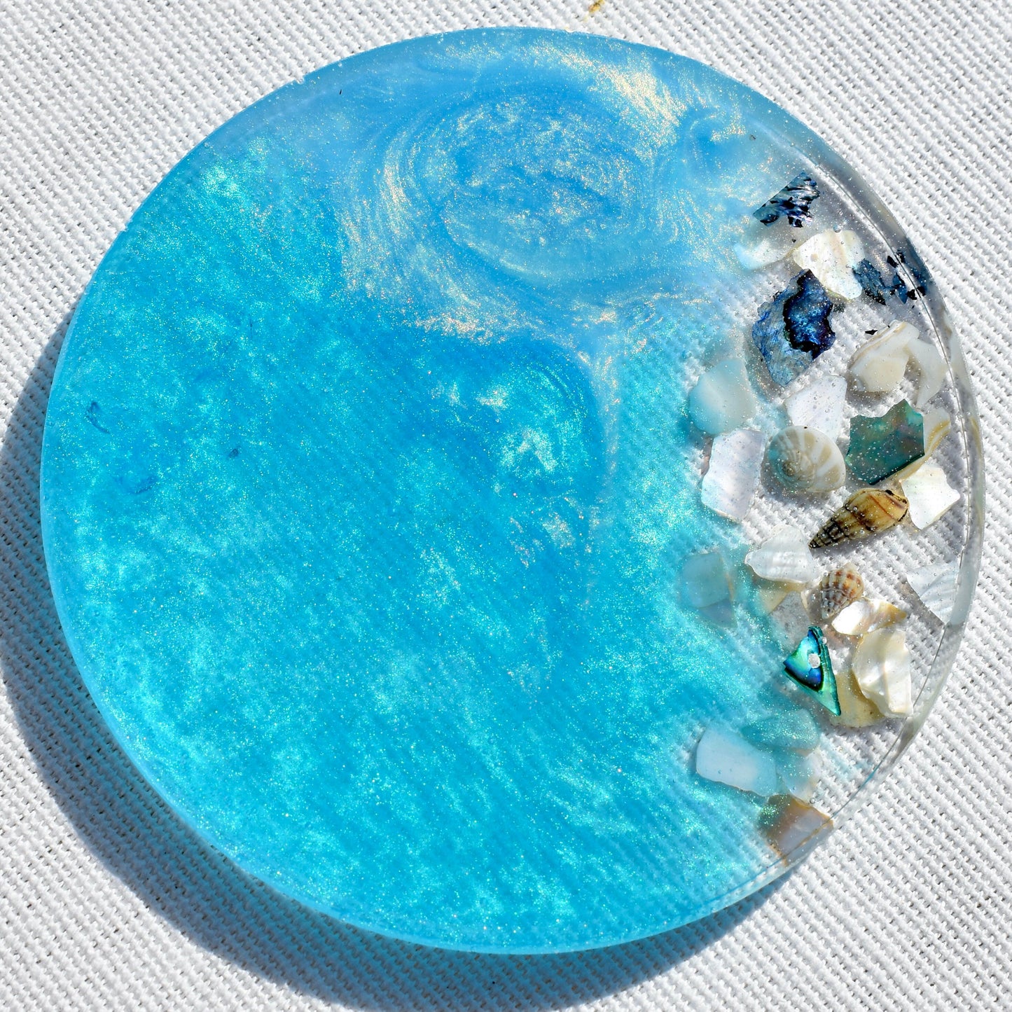 Seashell Coasters with Holder (Assorted Colors)