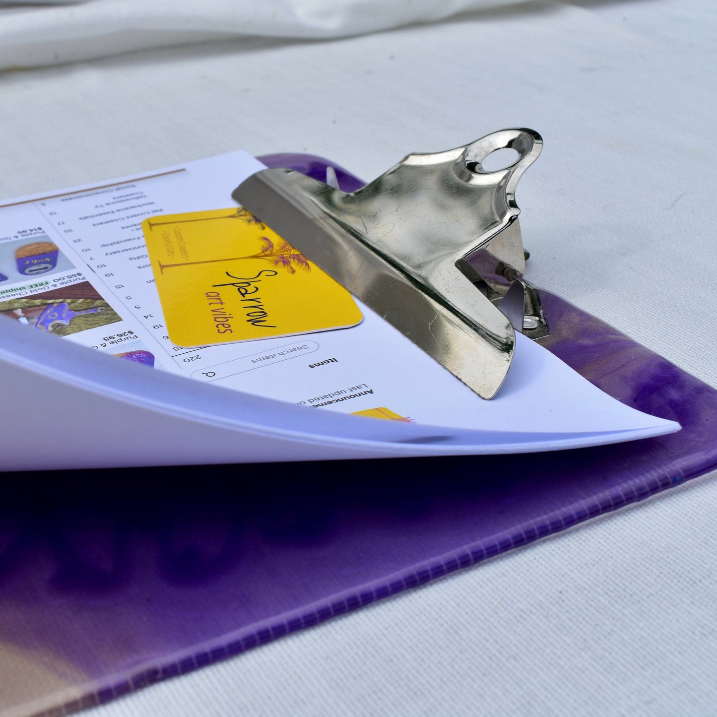 PERSONALIZED Resin Clipboard - Office Accessories