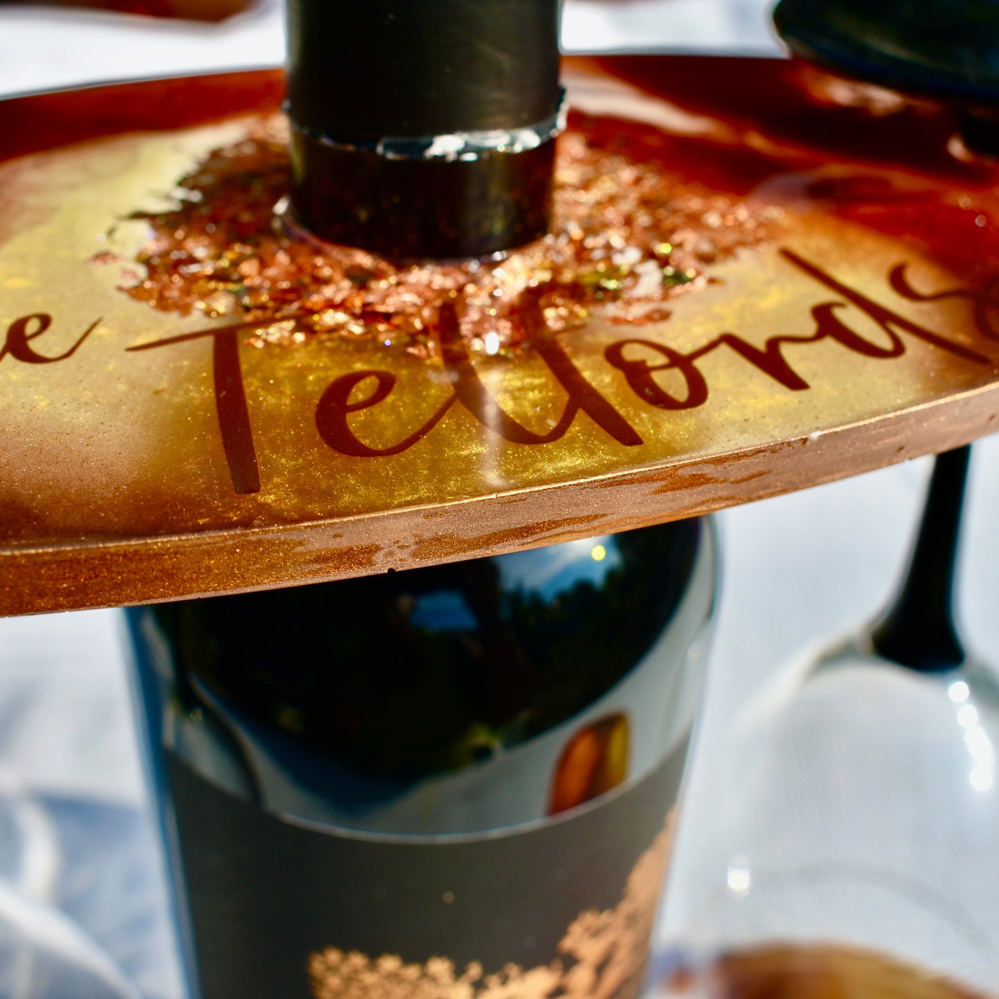 PERSONALIZED Wine Butler & 4 Coasters