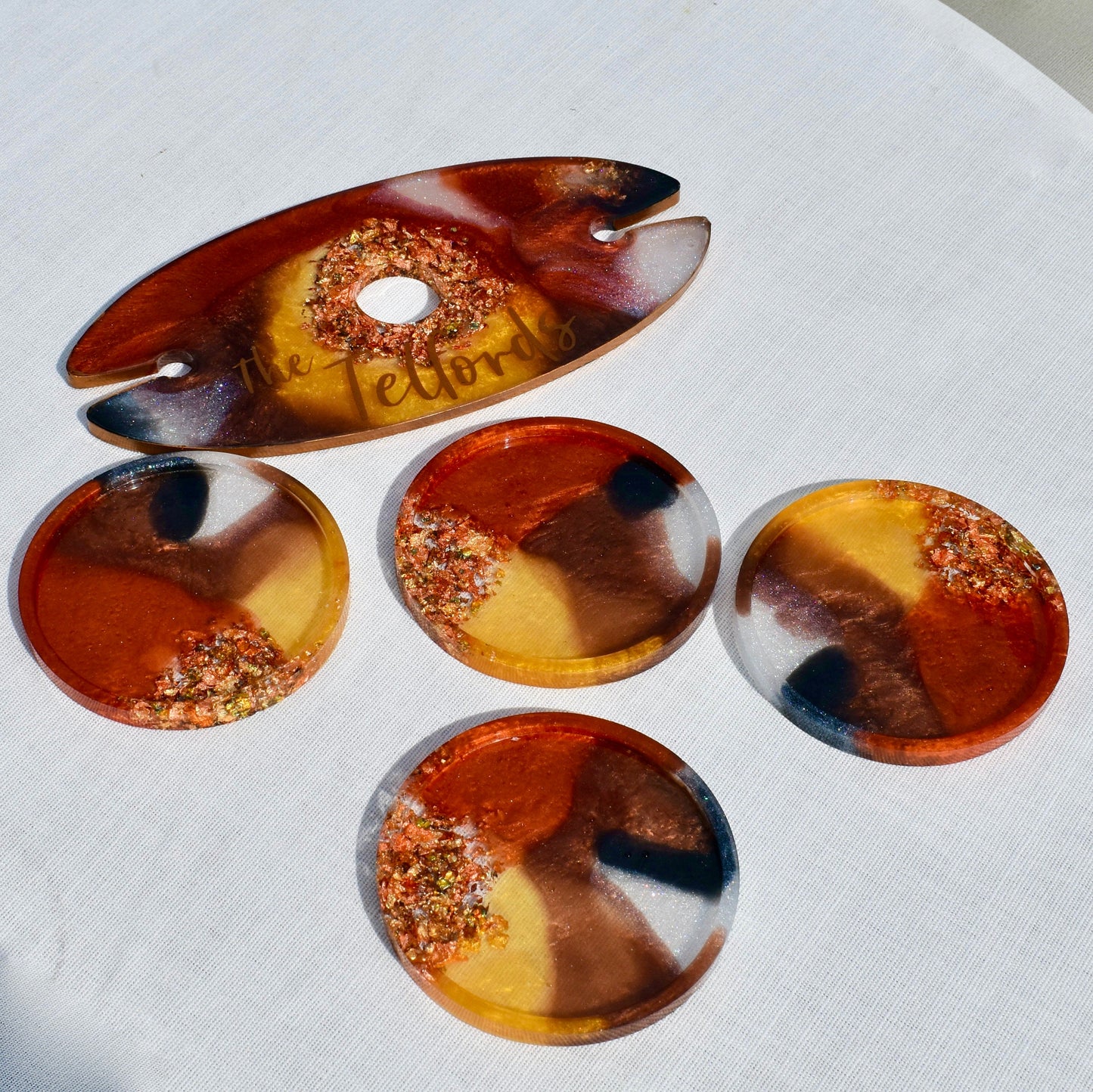 PERSONALIZED Wine Butler & 4 Coasters