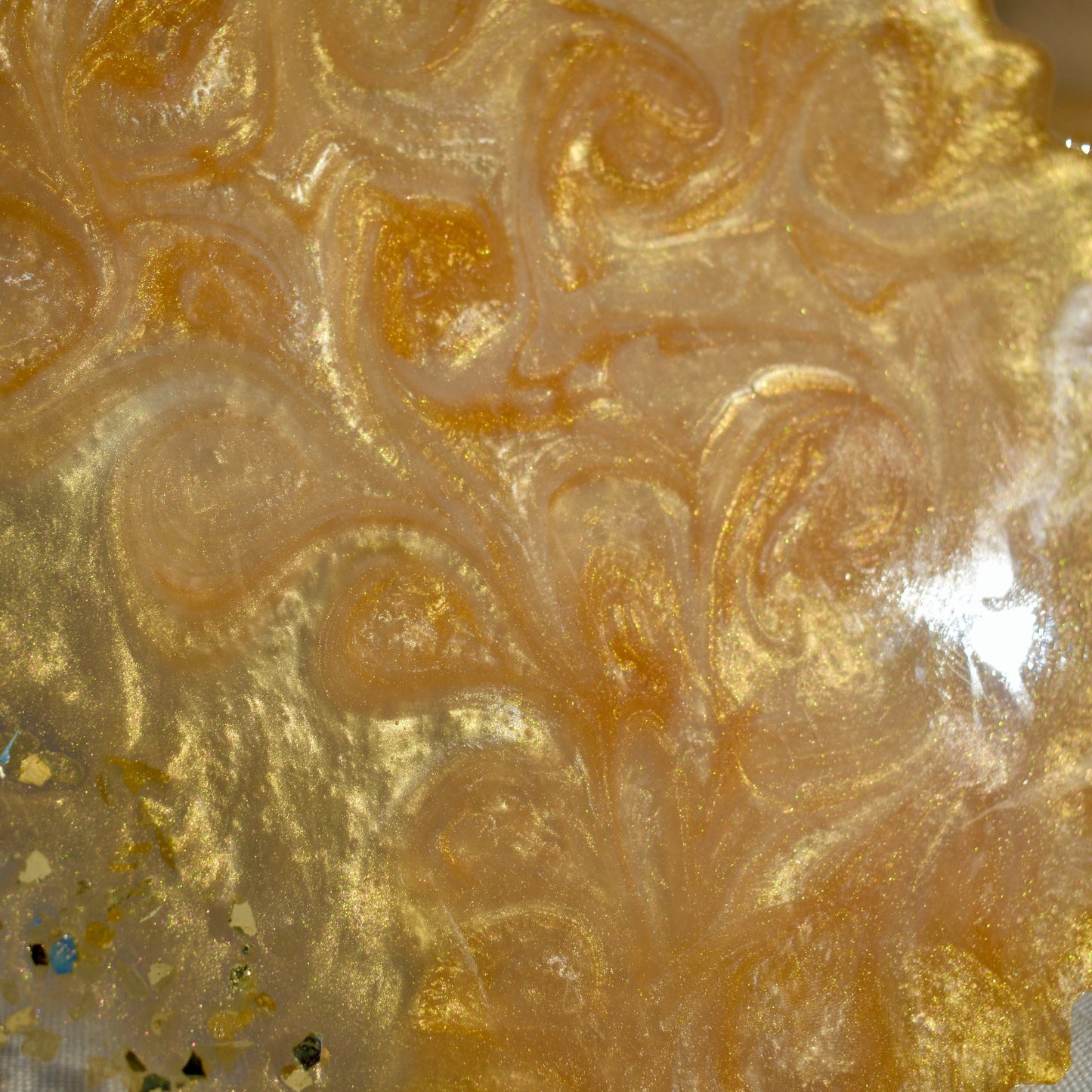 Proud Golden Afro Lady Serving Tray