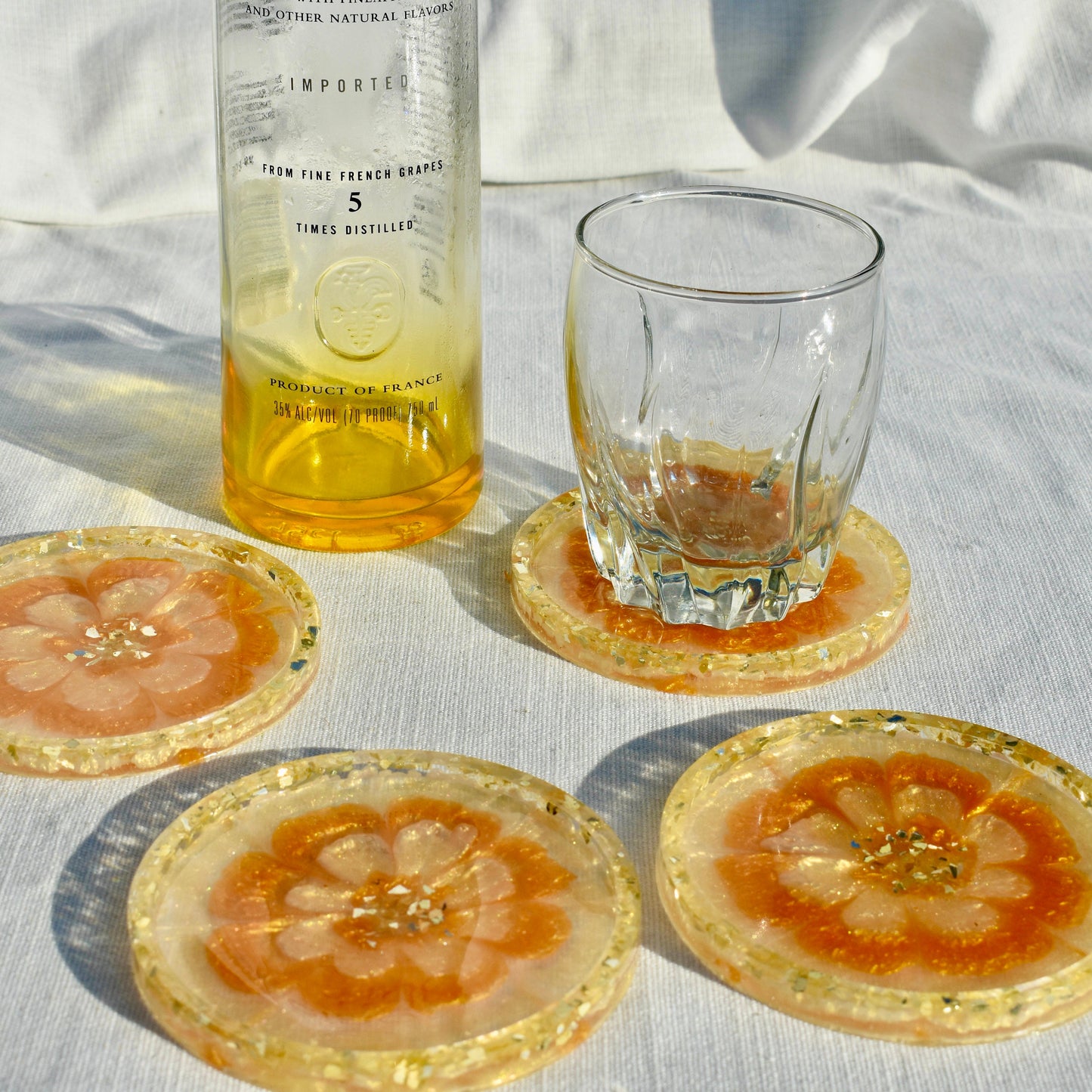 4-piece Citrus 3D Coaster Set