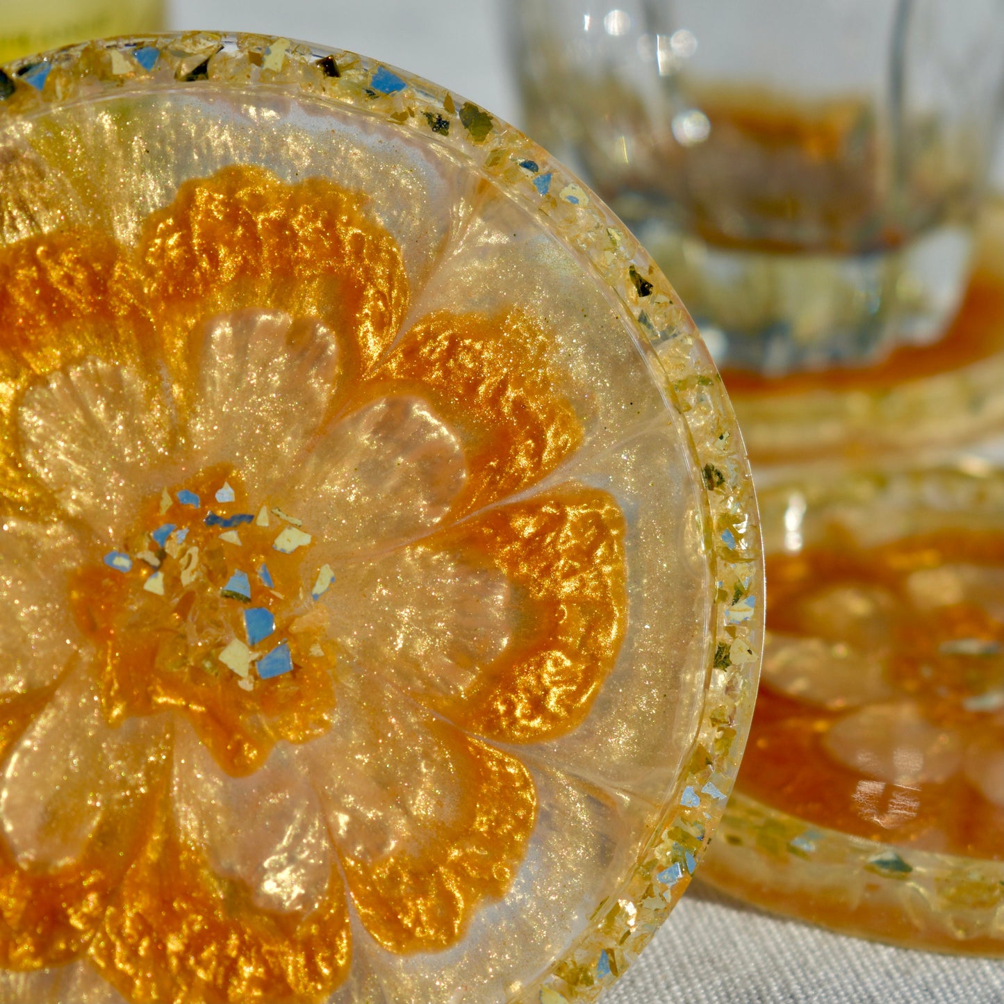 4-piece Citrus 3D Coaster Set
