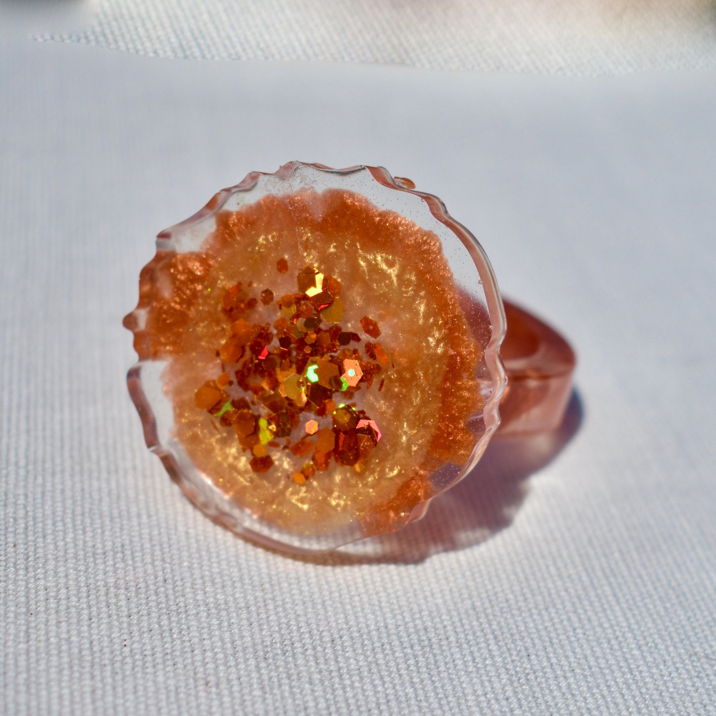 Yellow Orange Napkin Ring Set (4)
