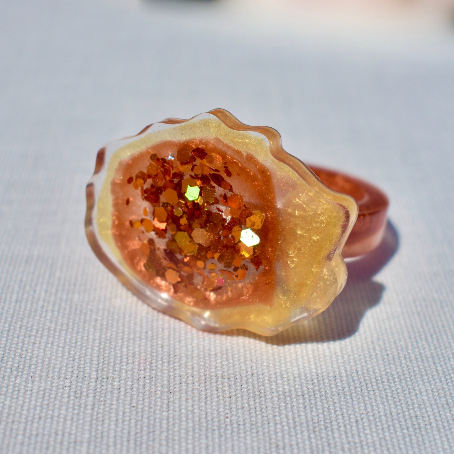 Yellow Orange Napkin Ring Set (4)