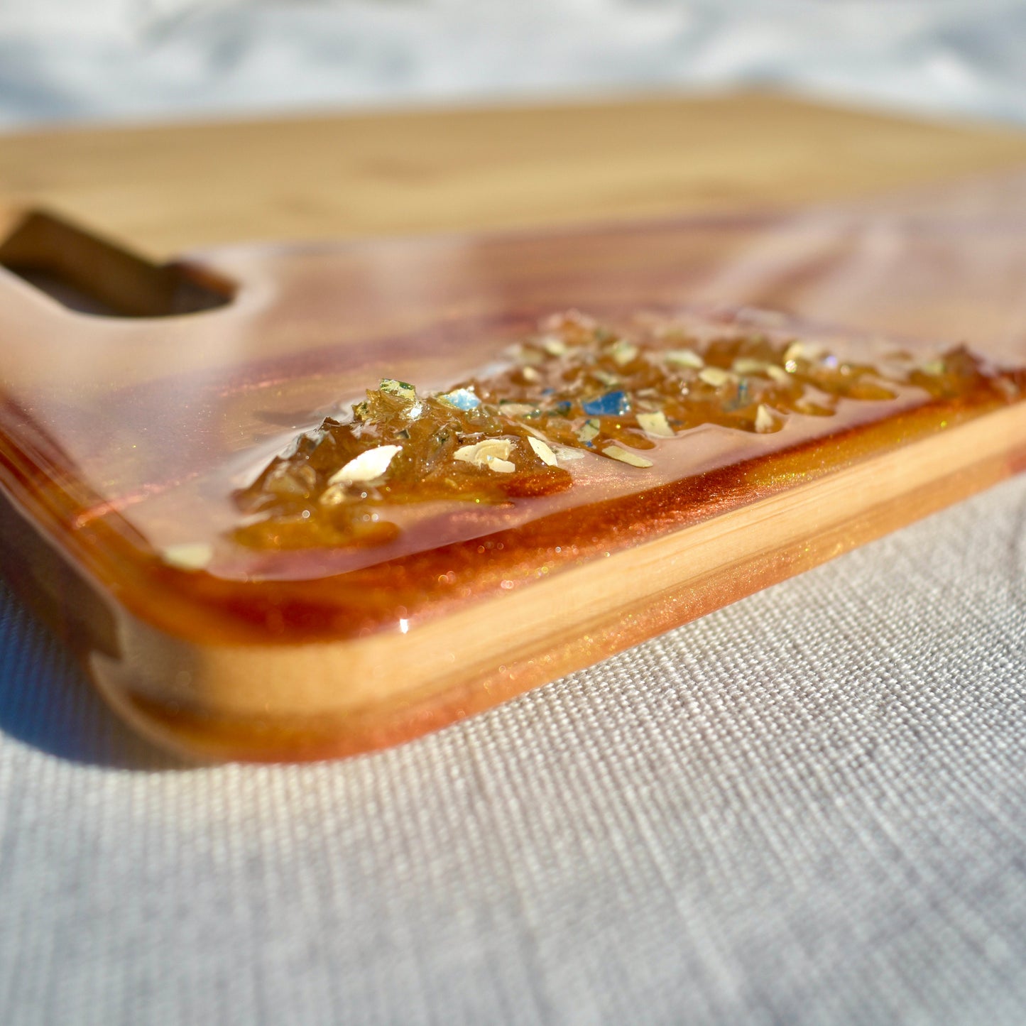 Orange 2-piece Bamboo Cheese Board Set