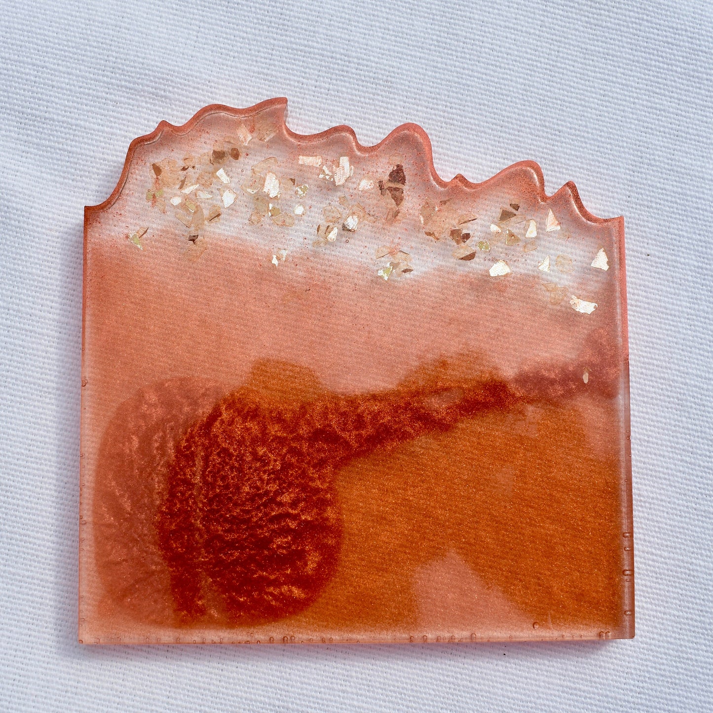 Elegant Wave Edge Resin Coasters • Holiday Coaster Set