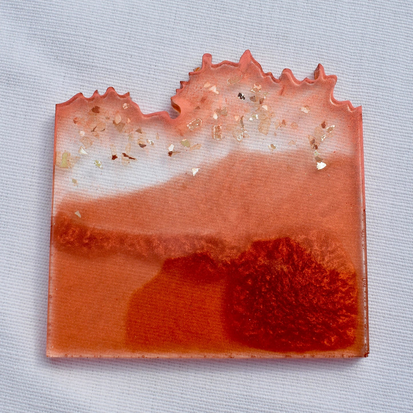 Elegant Wave Edge Resin Coasters • Holiday Coaster Set