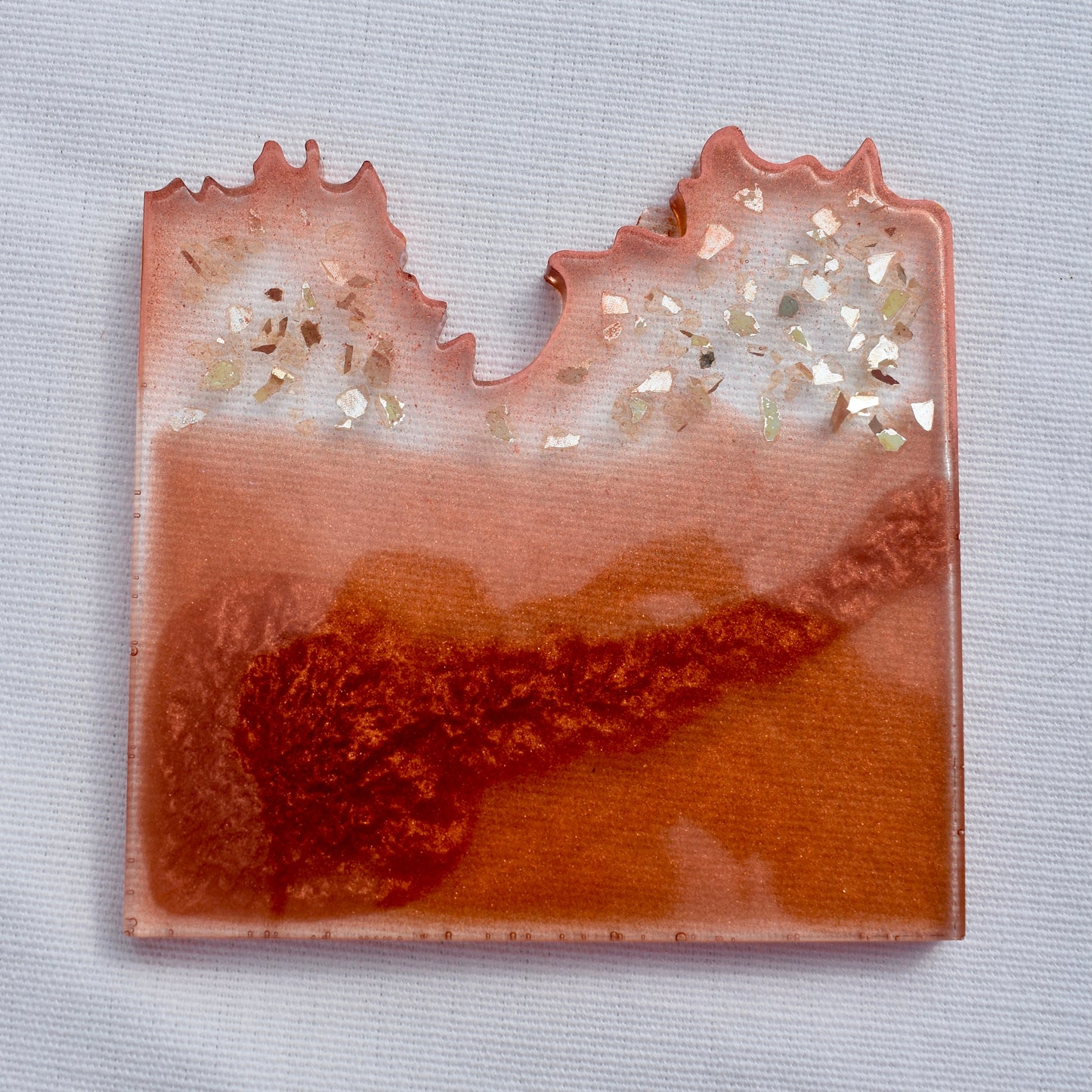 Elegant Wave Edge Resin Coasters • Holiday Coaster Set