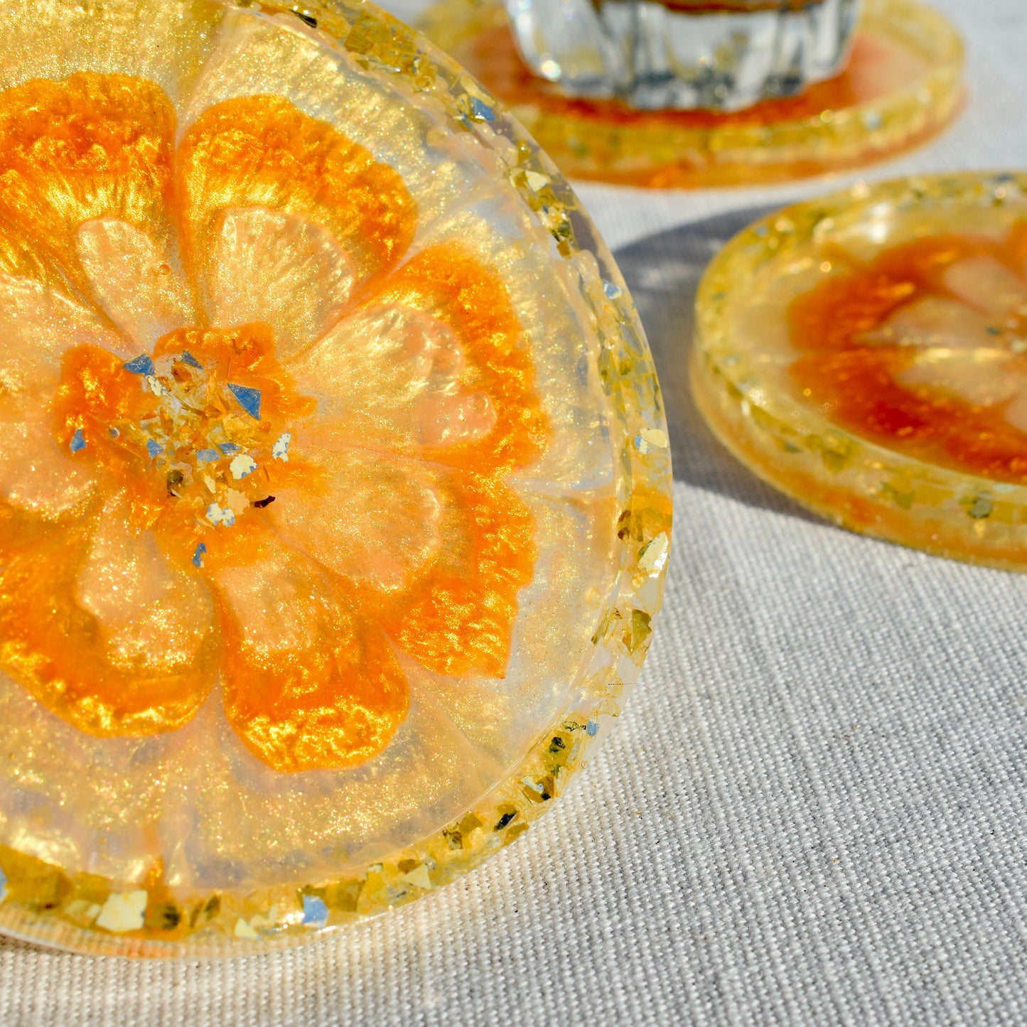 4-piece Citrus 3D Coaster Set