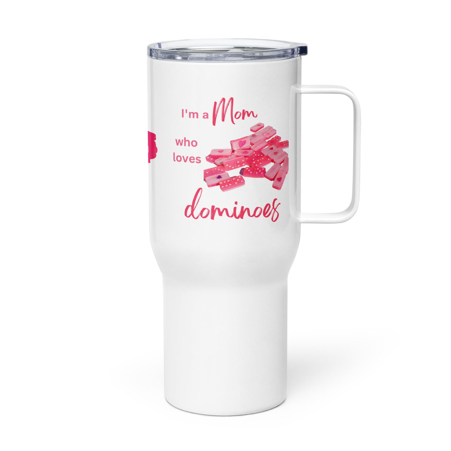 Personalized “Dominoes” Travel Mug for Mom • Custom Mom DOMINO LOVER Travel MUG