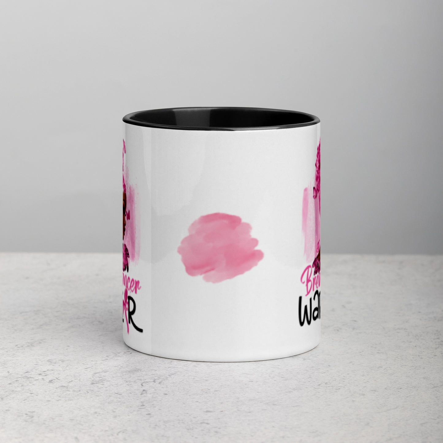 Breast Cancer Warrior Mug • Afro Breast Cancer Coffee Mug • Black Cancer Survivor