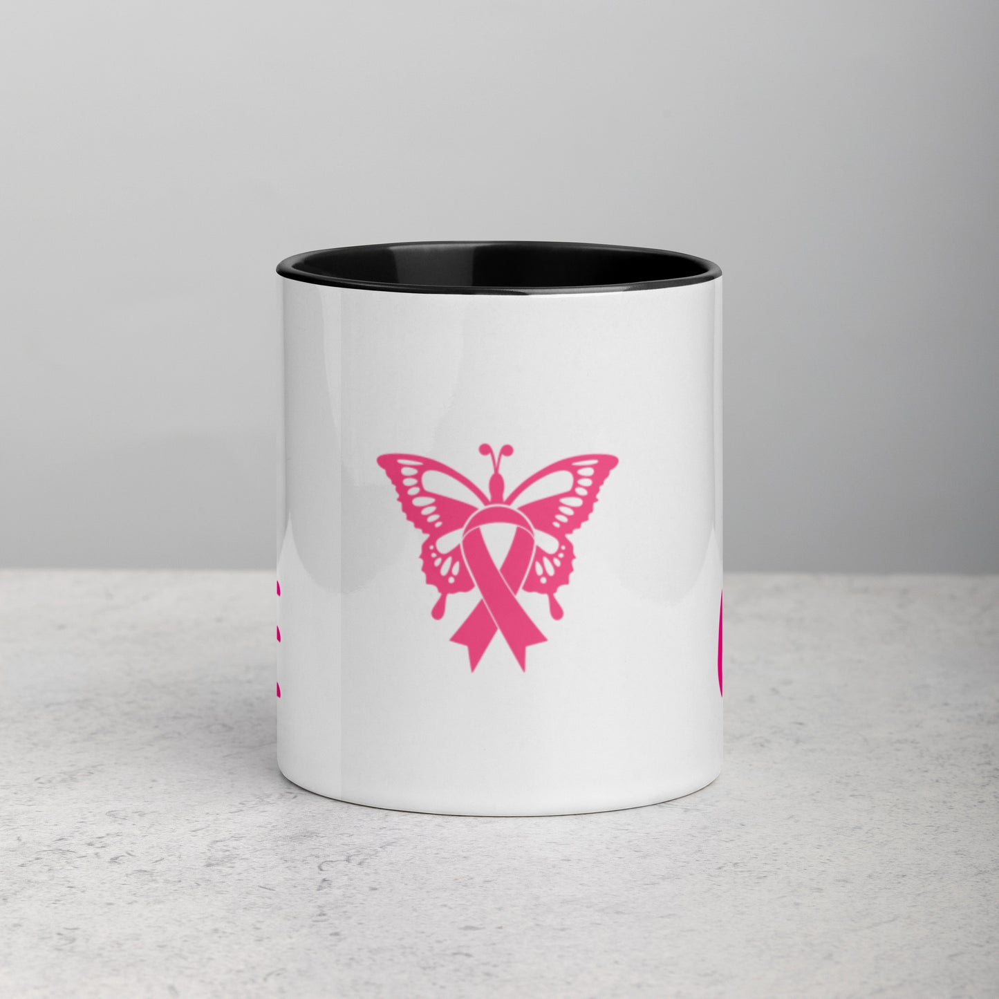 Breast Cancer “Love Hope Cure” Mug 🎀 Inspirational Breast Cancer Coffee