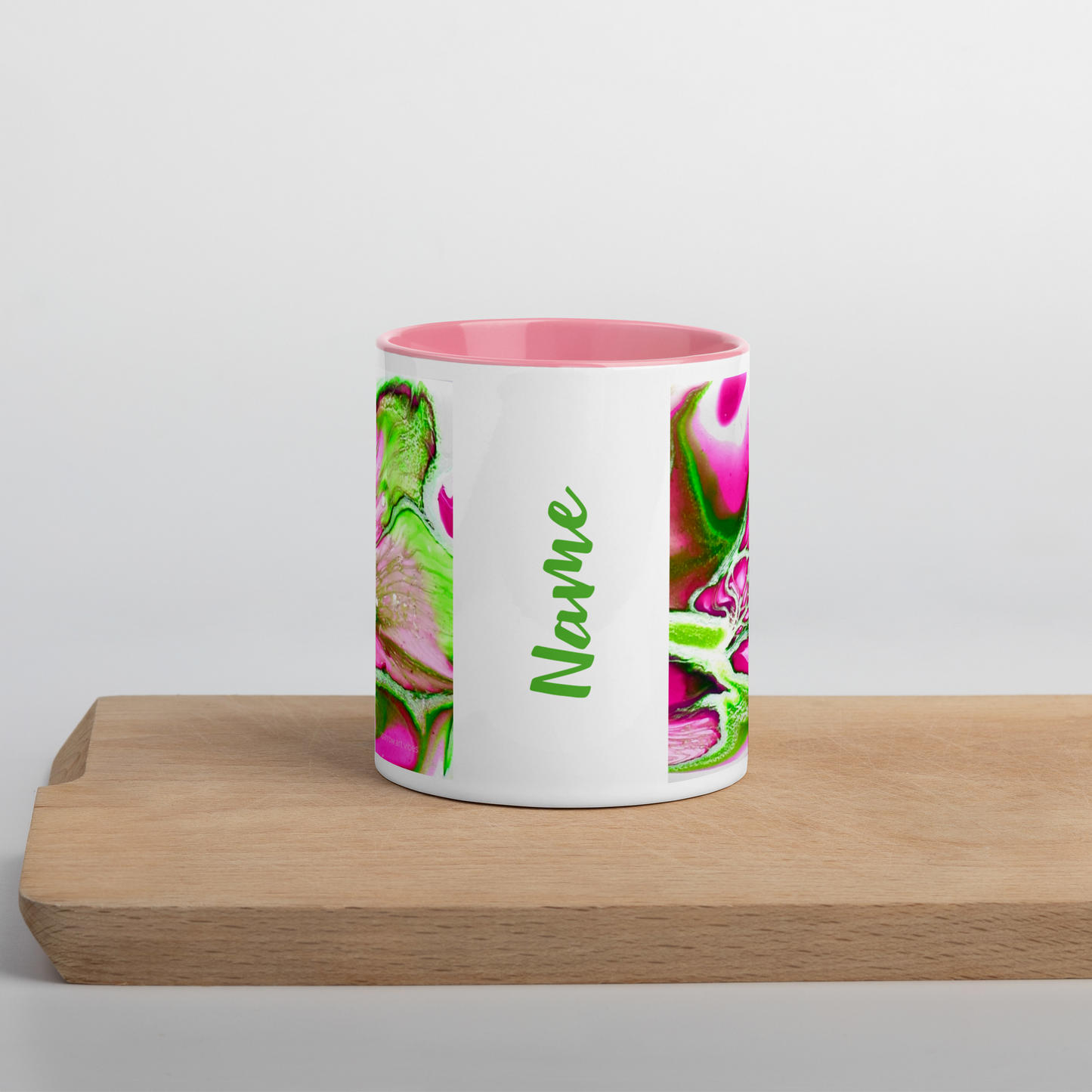 Personalized Pink & Green Mug • Custom Sorority Coffee Mug